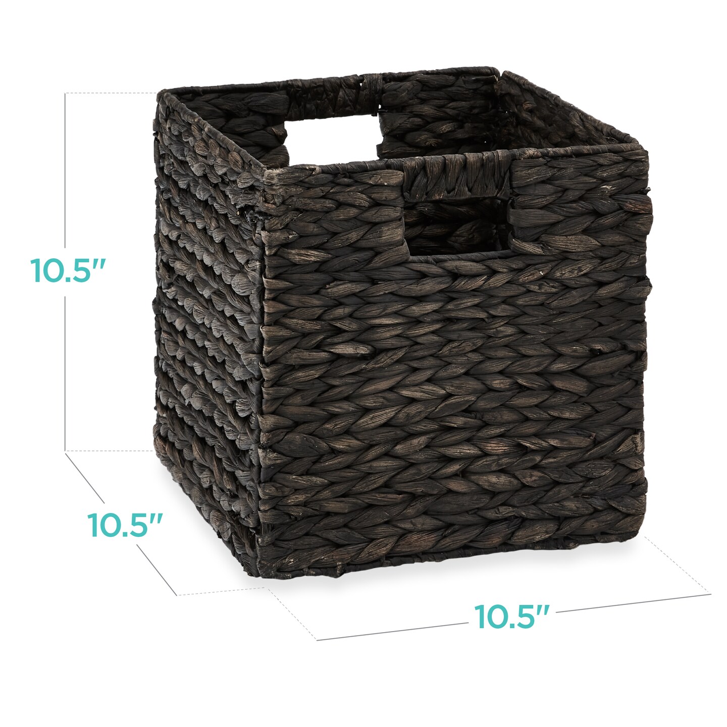 Best Choice Products 10.5x10.5in Hyacinth Storage Baskets, Set of 5 Multipurpose Collapsible Organizers