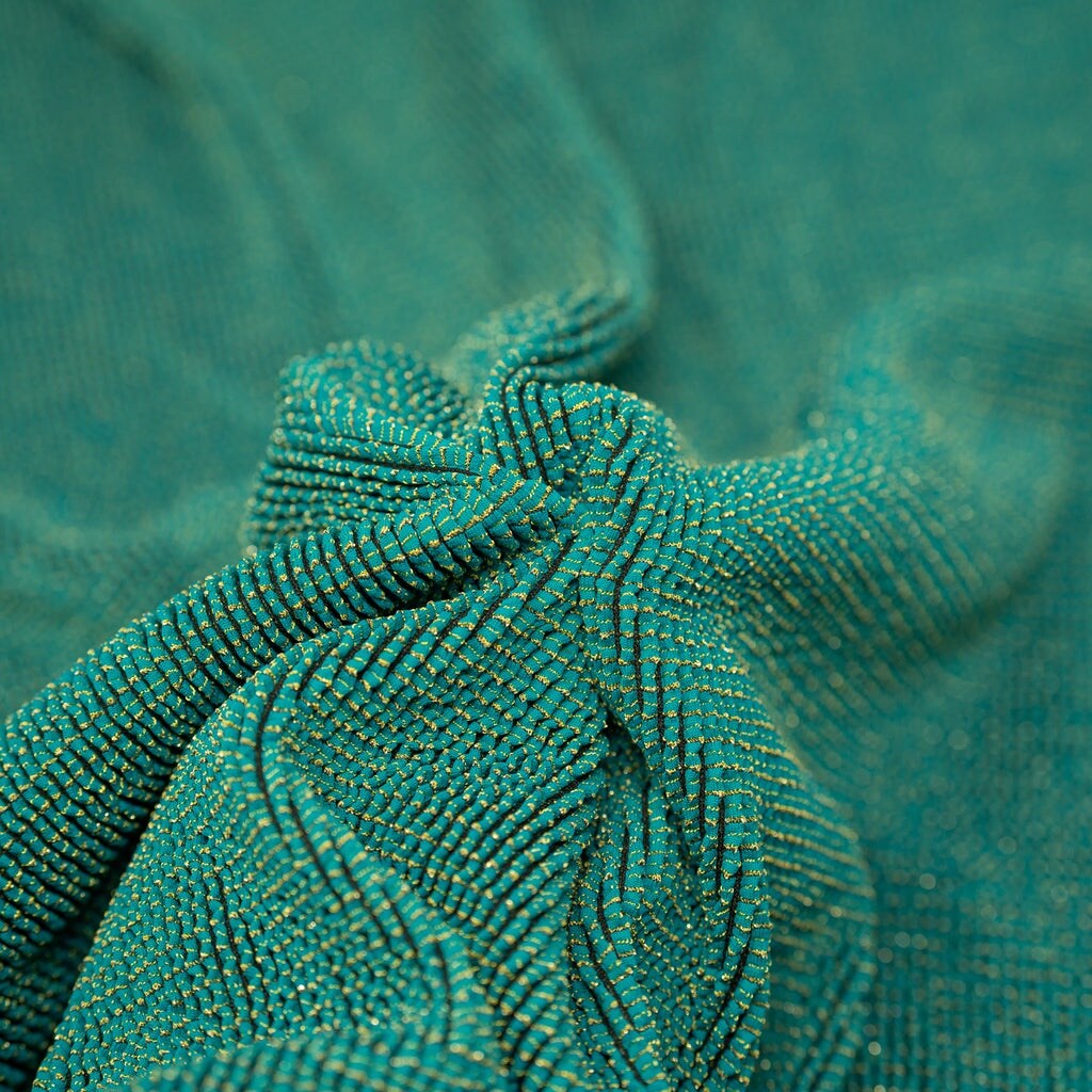 Ritzy Crinkle Nylon Polyester Spandex with Metallic Fabric