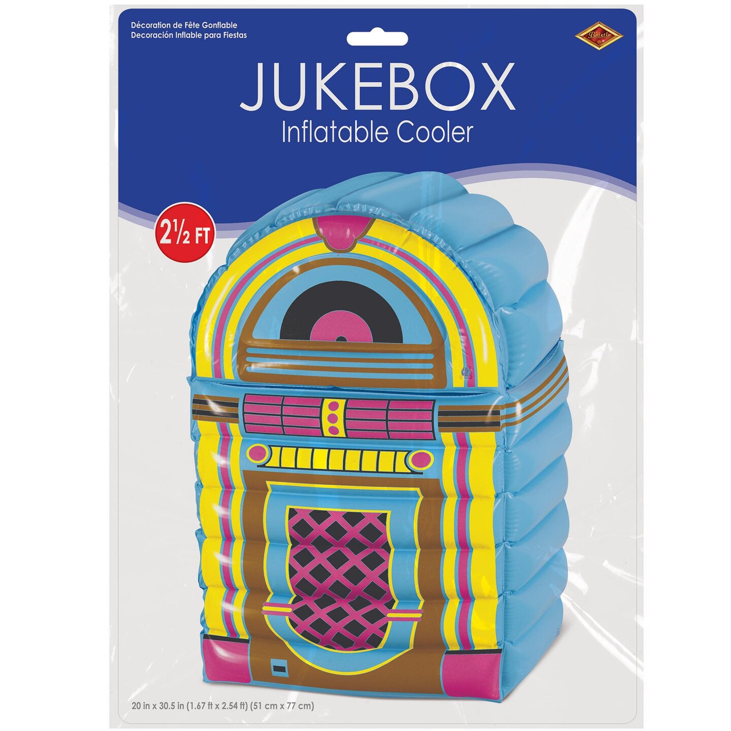 6 Pack Beistle Inflatable Jukebox Party Cooler
