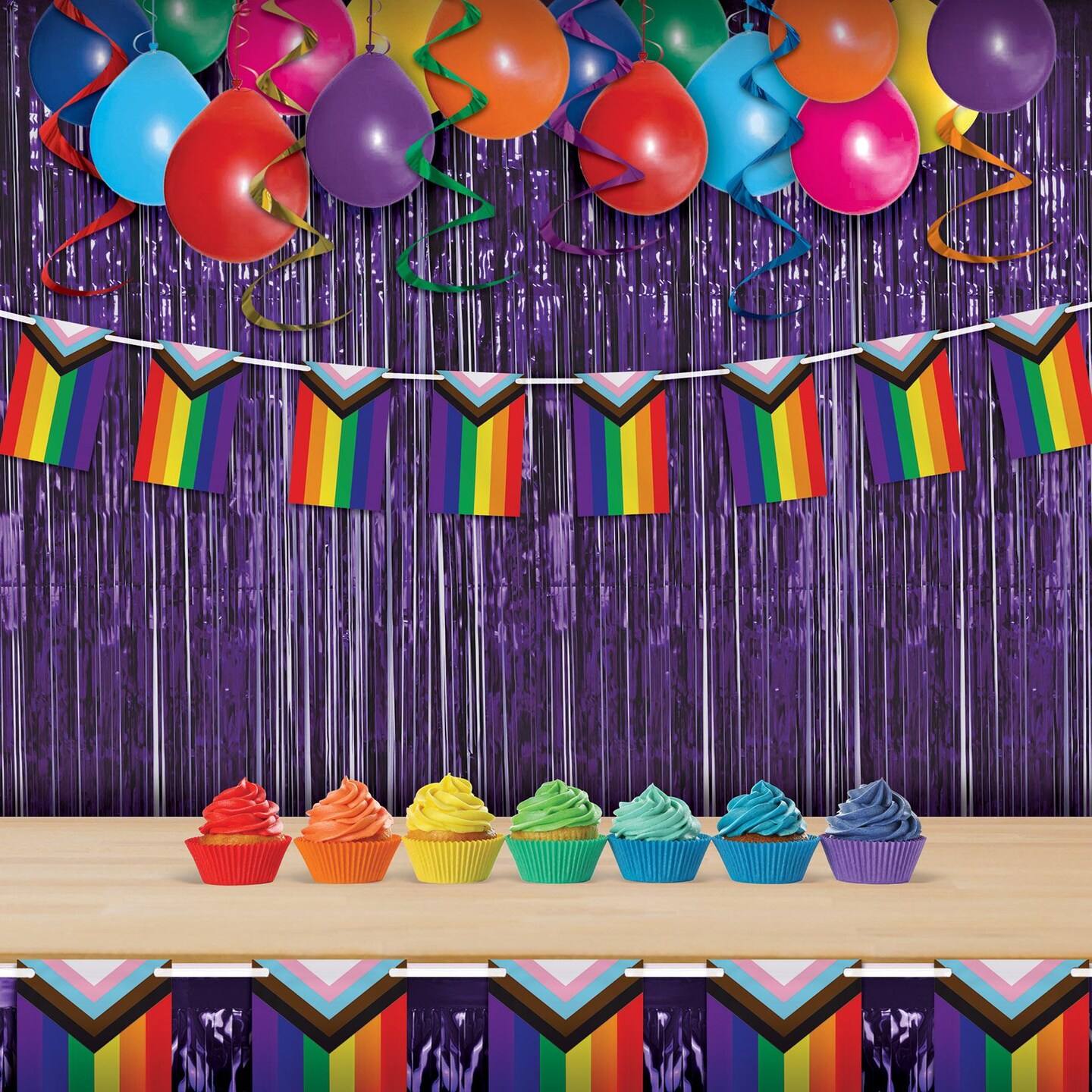 12 Pack Beistle Pride Flag Pennant Party Streamer