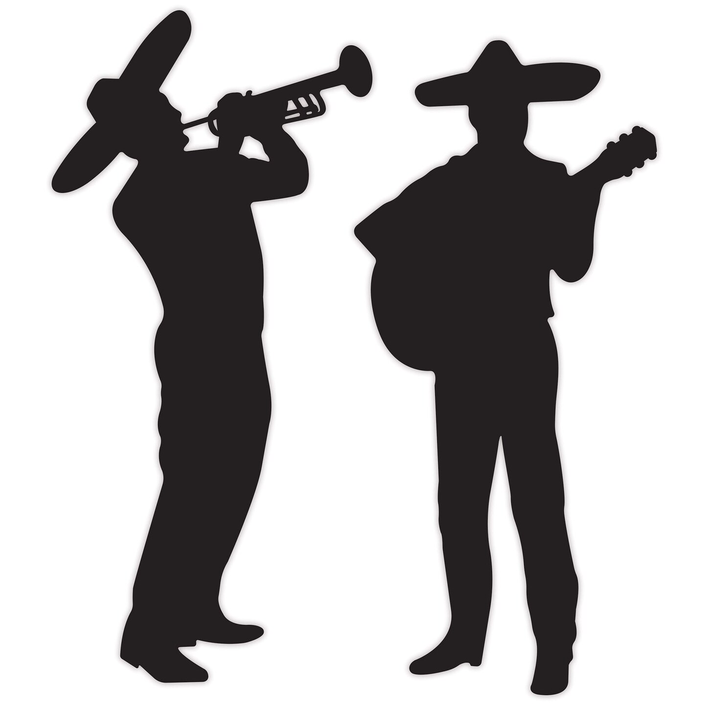 24 Pack Beistle Mariachi Band Silhouette Decorations