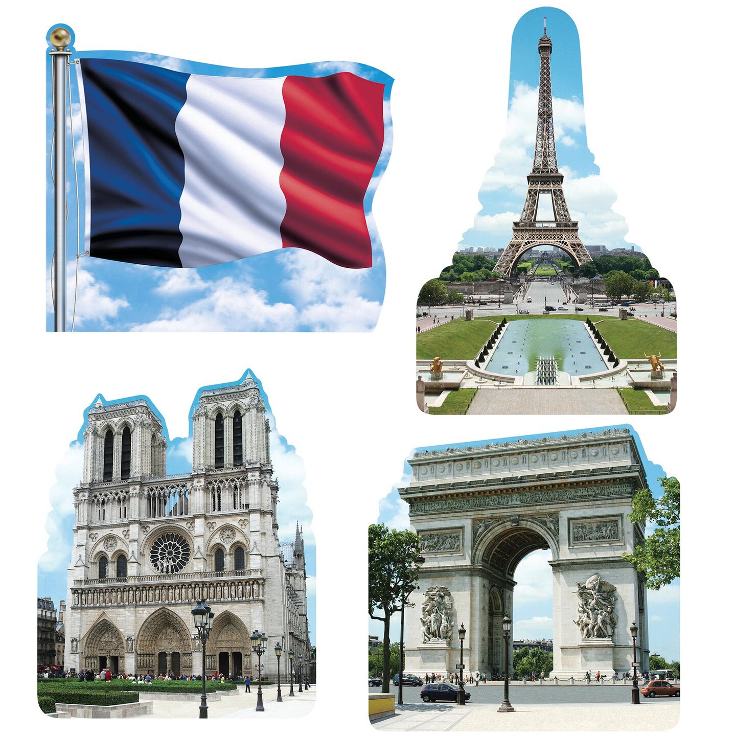 48 Pack Beistle French Cutouts printed 2 sides