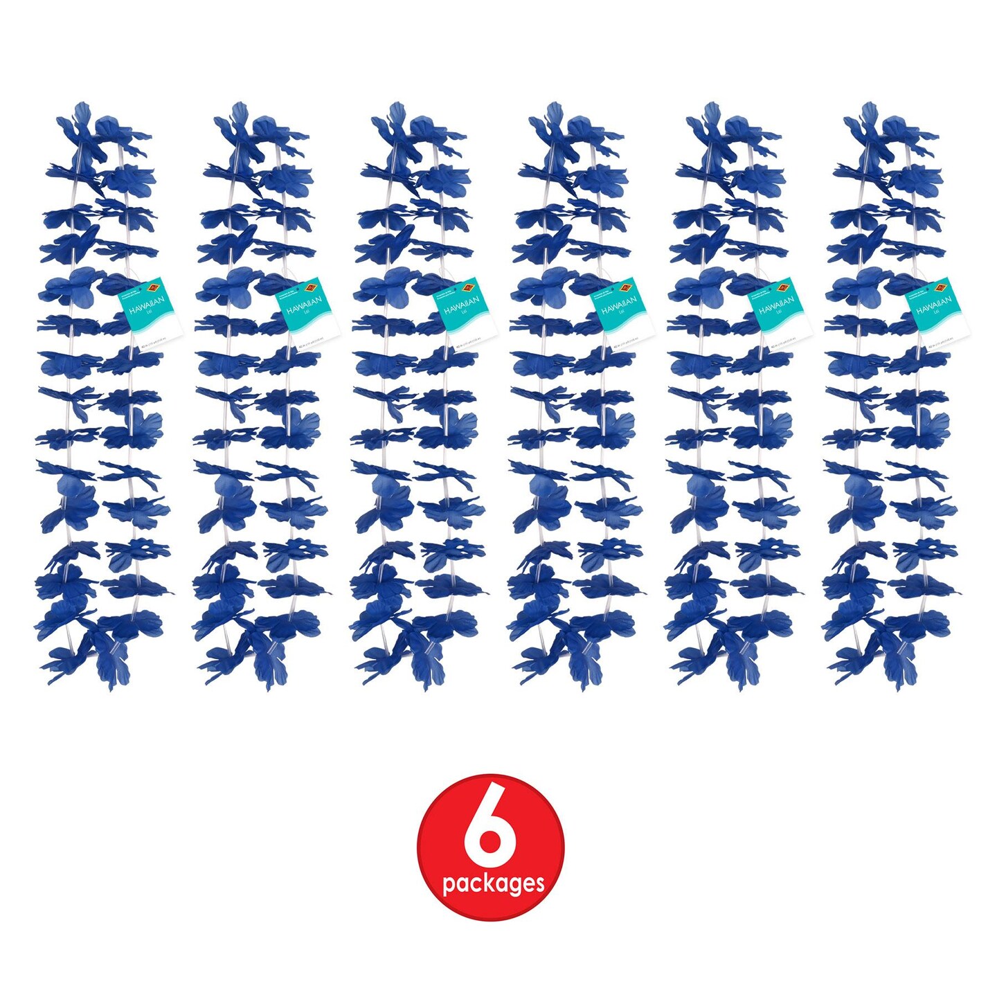 12 Pack Beistle Luau Party Blue Hawaiian Lei