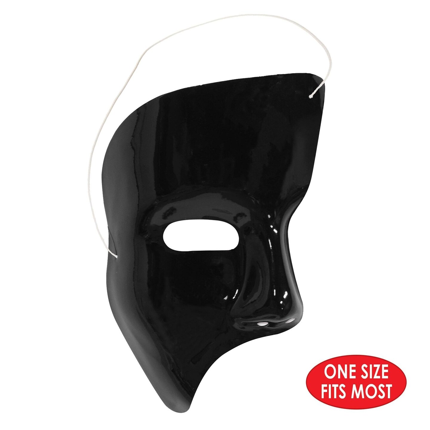 24 Pack Beistle Mardi Gras Phantom Mask - black