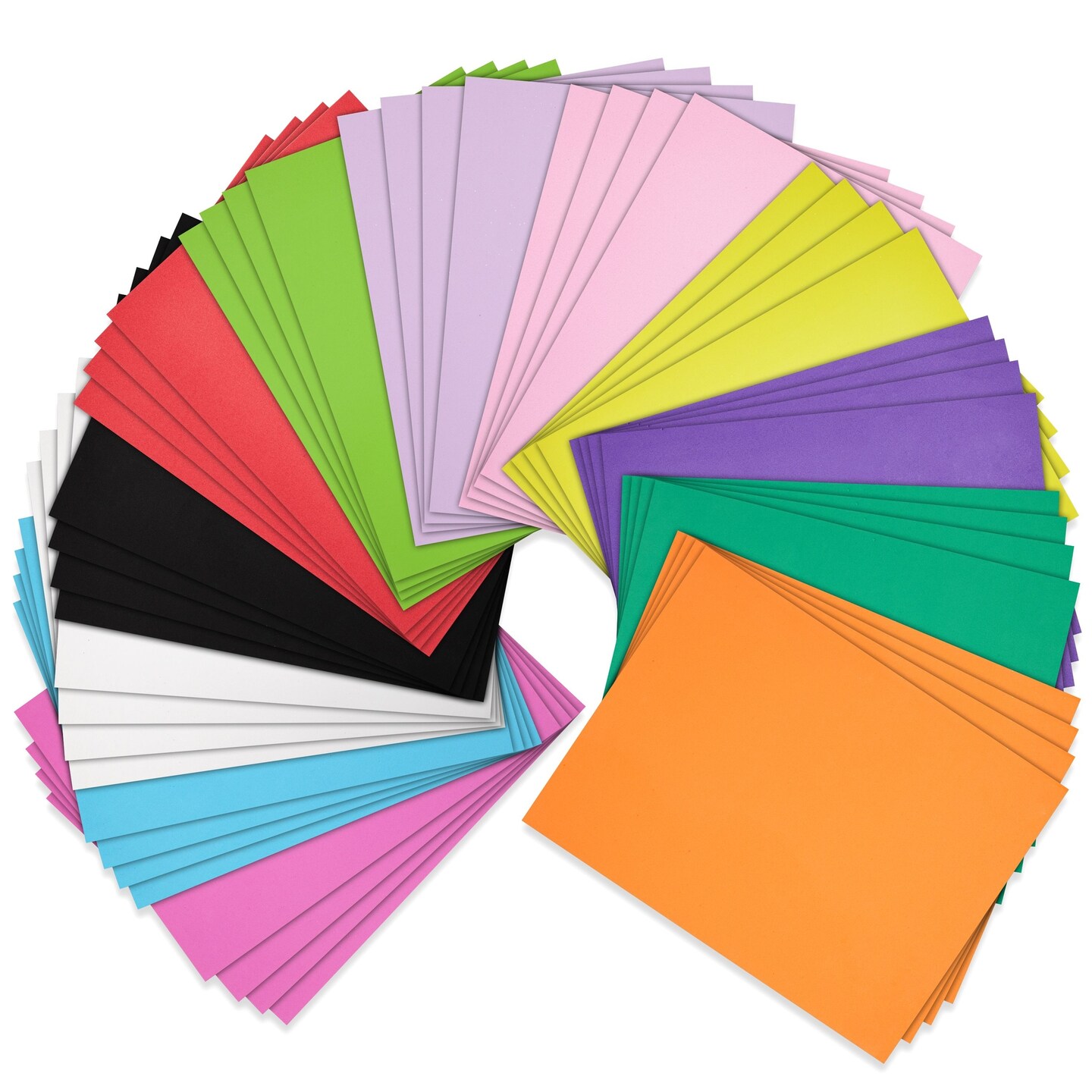 48 Pack Multicolored 2mm EVA Foam Paper Sheets for DIY Cosplay, Costumes, Arts and Crafts Projects (9x12 In)