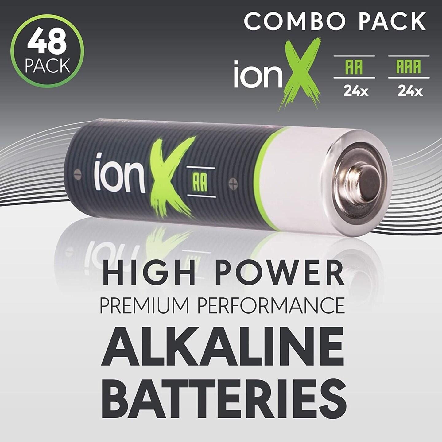 Premium Batteries - 24 AA and 24 AAA Batteries, High Performance Alkaline 1.5 Volt Battery Set in Durable Reusable Plastic Storage Case