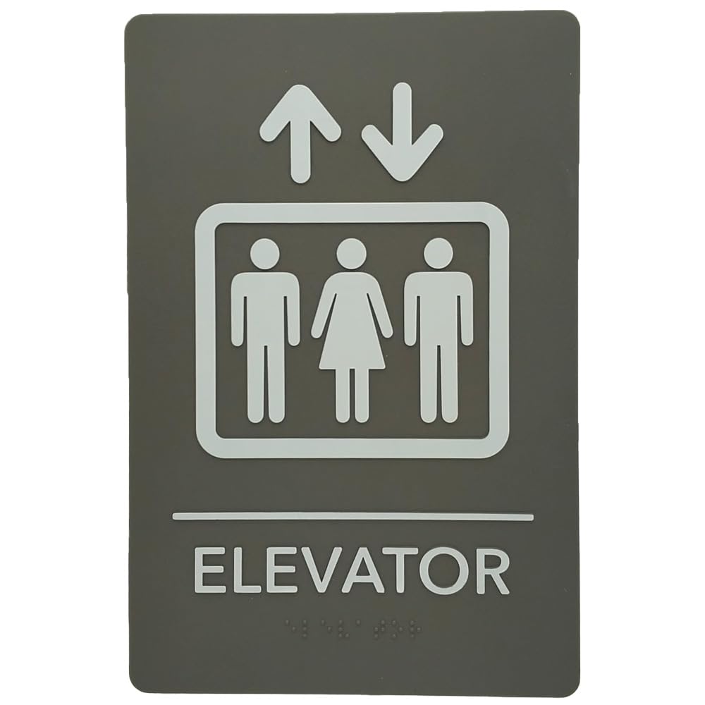 ADA-Compliant Wayfinding Signs – Durable, Non-Glare, Scratch-Resistant & Ready to Install. Featuring Grade 2 Braille & Raised Tactile Text, These Premade Signs Ensure Easy Compliance for Businesses 2 Pack