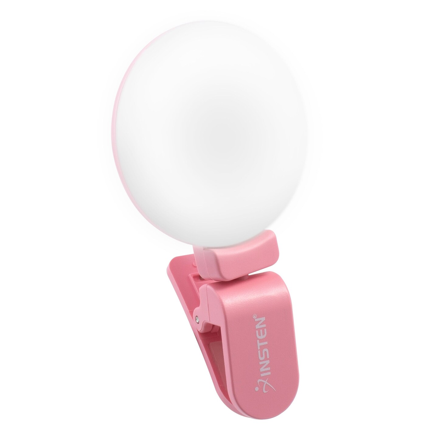 2&#x22; Mini Ring Light for Photography and Video, 20 LED Bulbs, 3 Modes, 360 degree, Pink