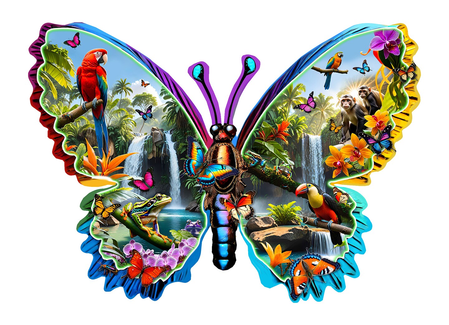 Sunsout Forest Creatures 1000 pc Special Shape Jigsaw Puzzle 97087 ...