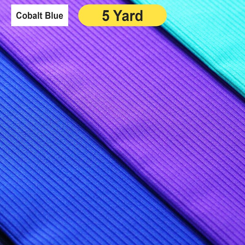 Pro Rib Color Ideas Rib Texture Premium Solid Color Fabric, Size: 5 Yards, Color: Cobalt ...