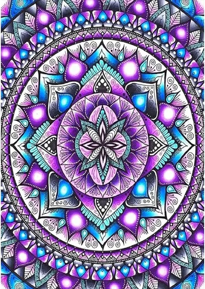 Mandala Diamond Painting Kits for Adults,5D Rhinestone Diamond Art Kits for Adults Kids Beginner