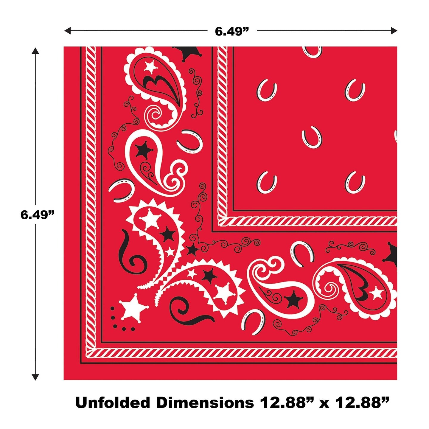 192 Pack Beistle Bandana Party Luncheon Napkins