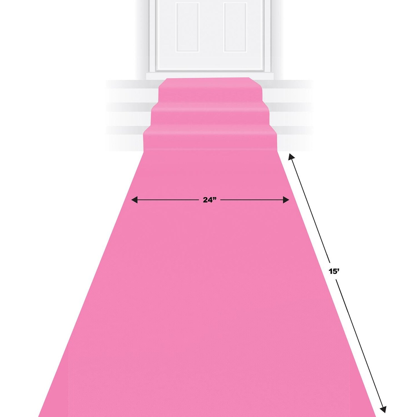 6 Pack Beistle Pink Party Carpet Runner