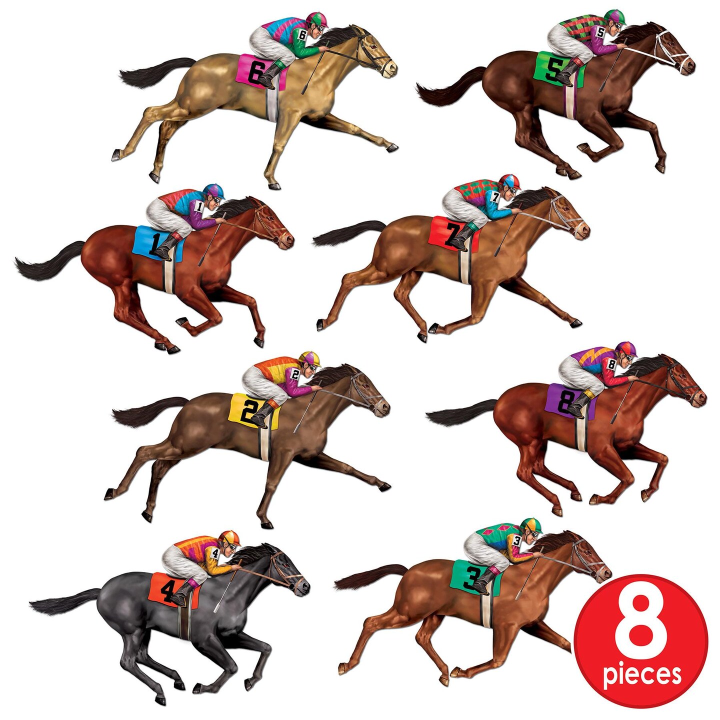 96 Piece Beistle Race Horse Party Props