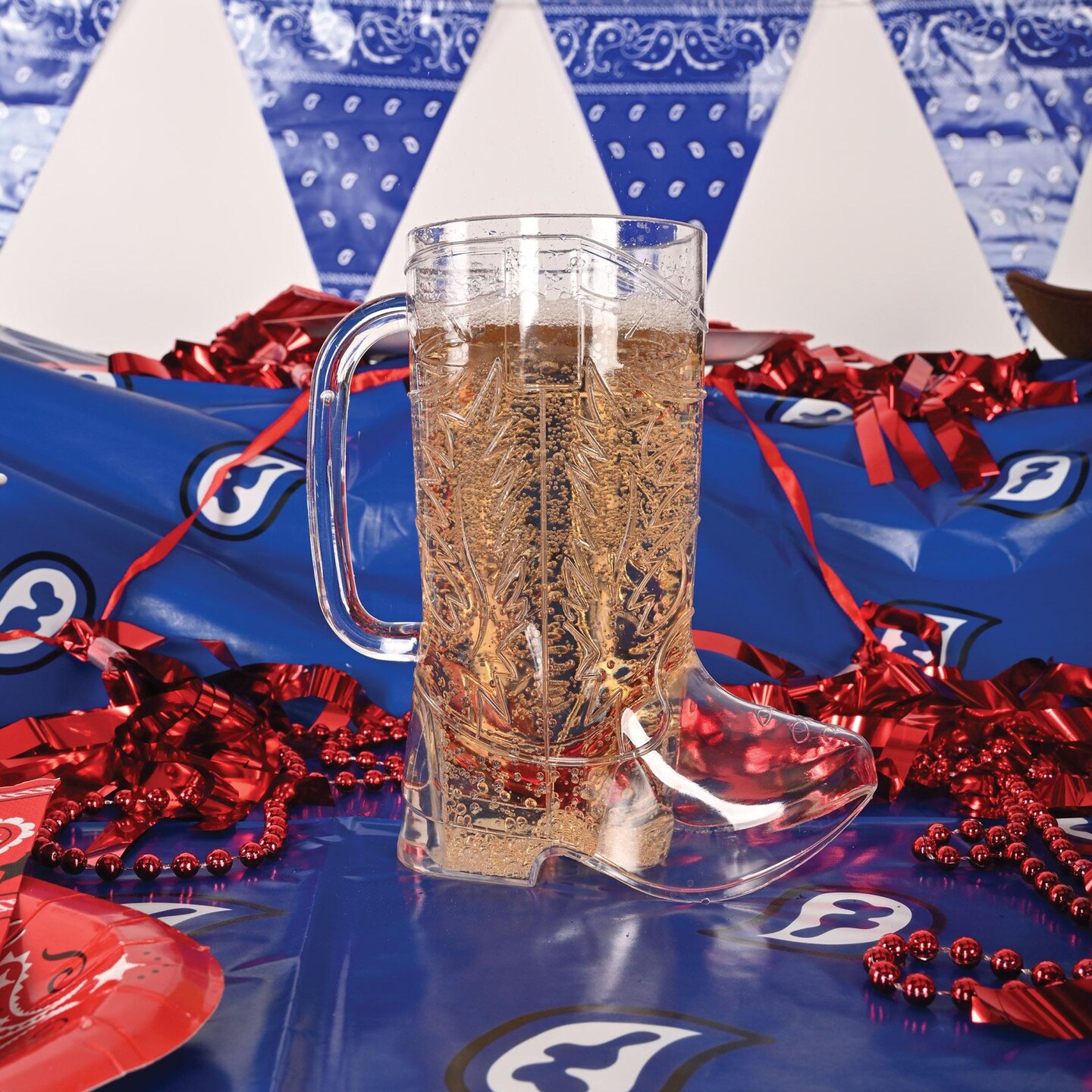 12 Pack Beistle Plastic Cowboy Boot Mug