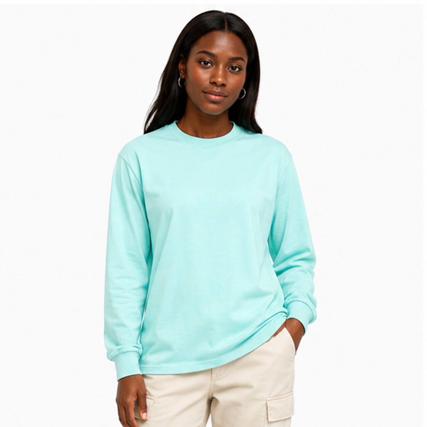 American Apparel Long Sleeve Unisex T-Shirt Heavyweight Cotton
