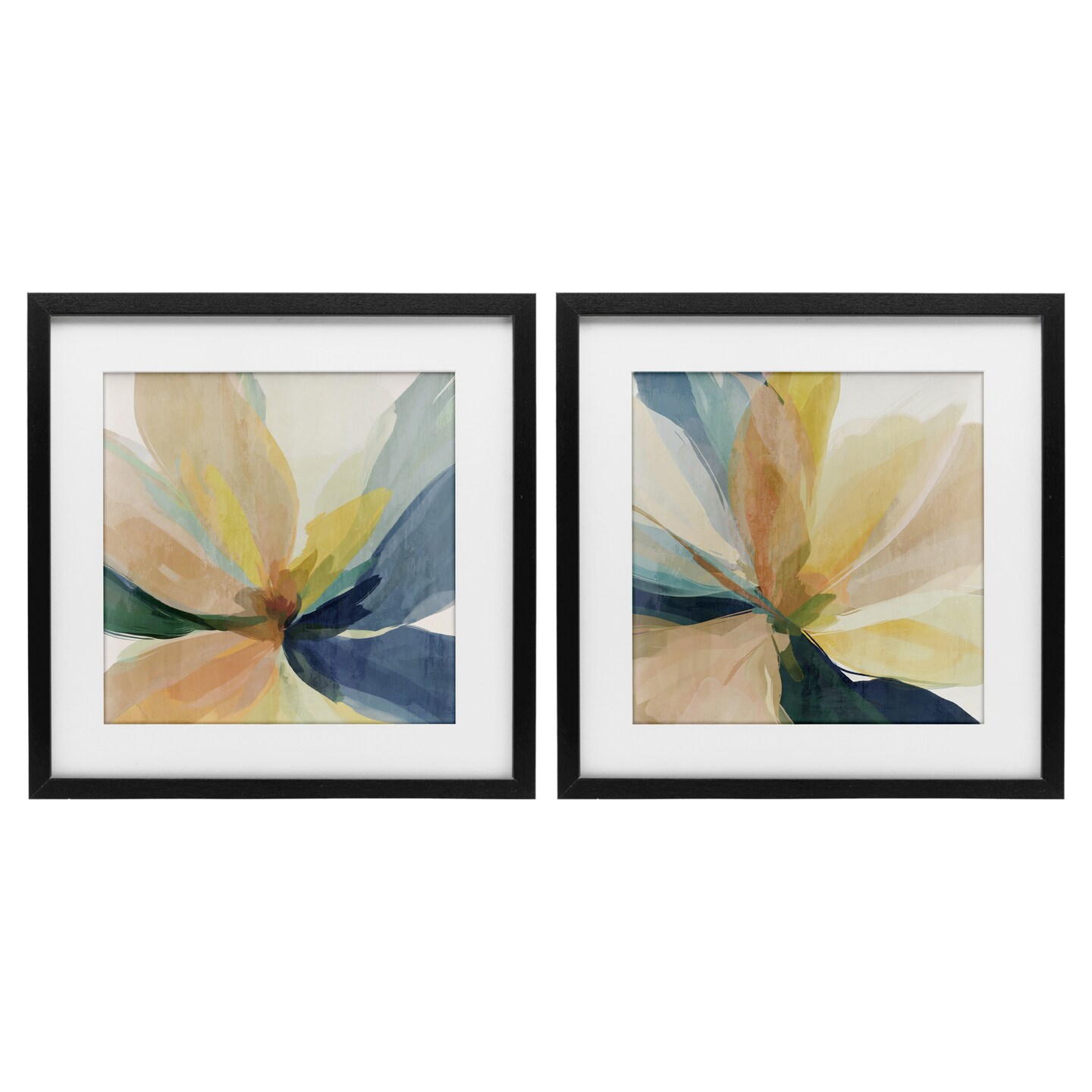 Stupell Industries Abstract Sunshine Florals 2pc Framed Print Under Glass Set, design by Irena Orlov
