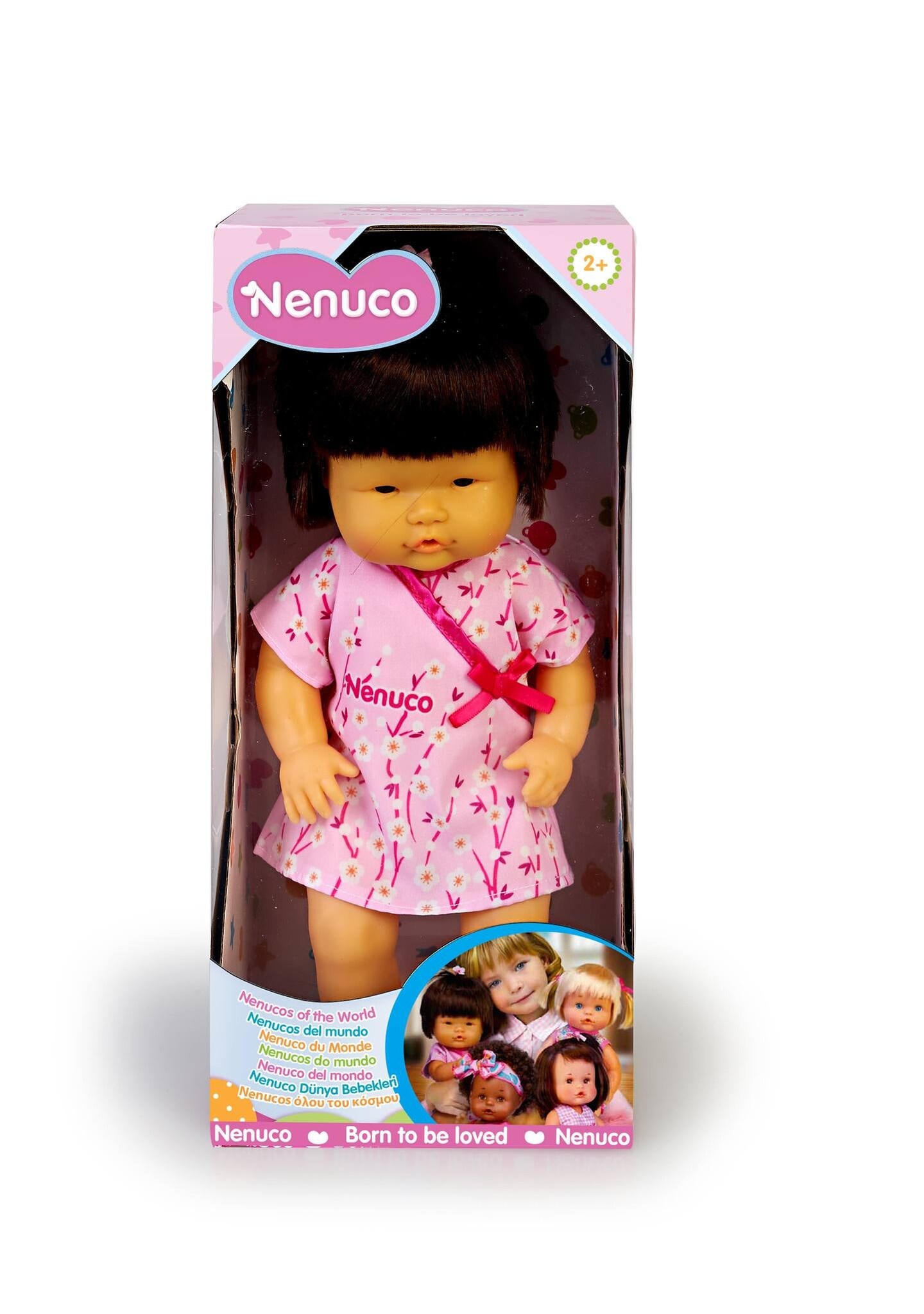 Nenucos of the World  Asian Baby Doll - Medium Skin Tone with Brown Eyes, 12&#x22; Doll