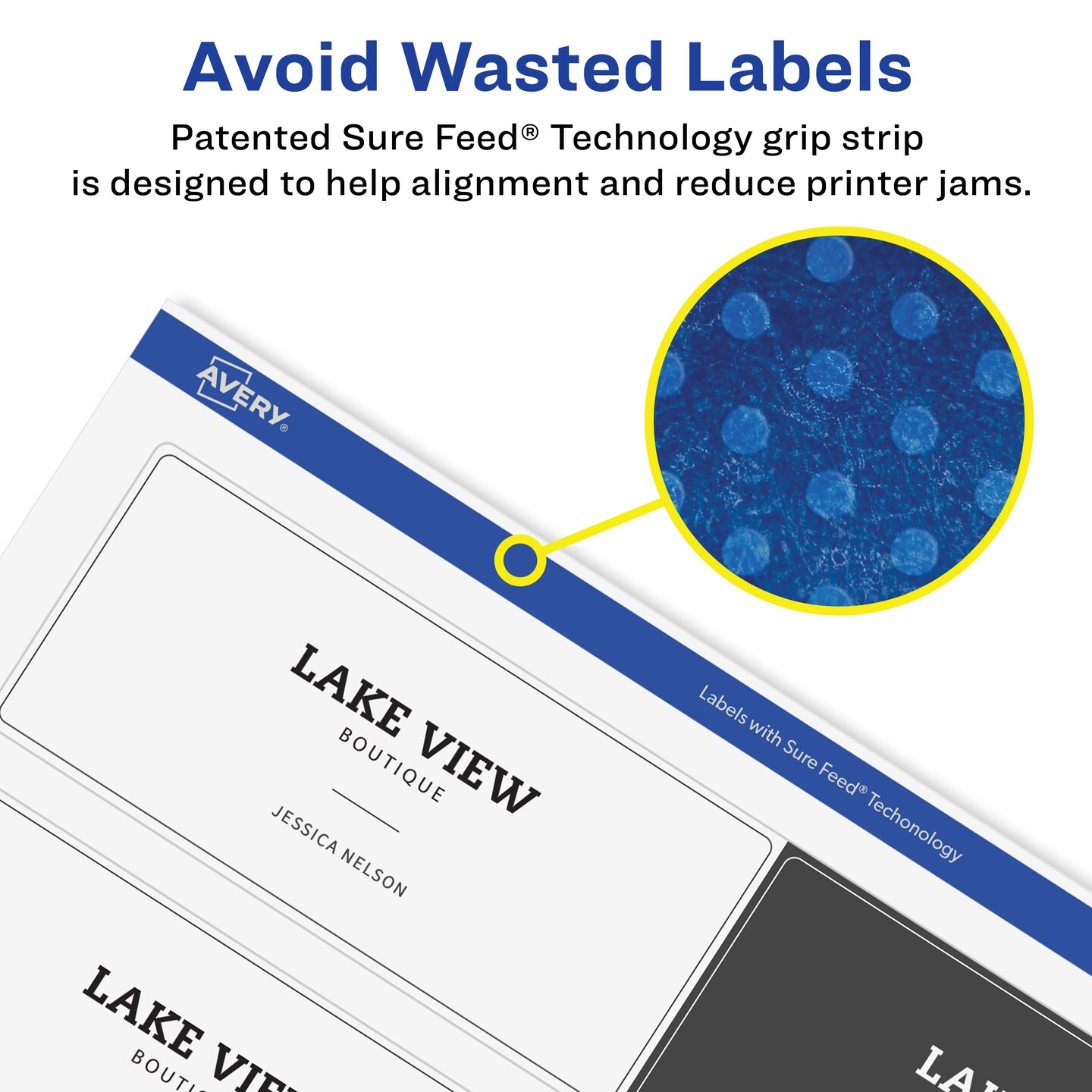 Avery Glossy Clear Rectangle Labels with Sure Feed, 2.25&#x22; x 7.75&#x22;