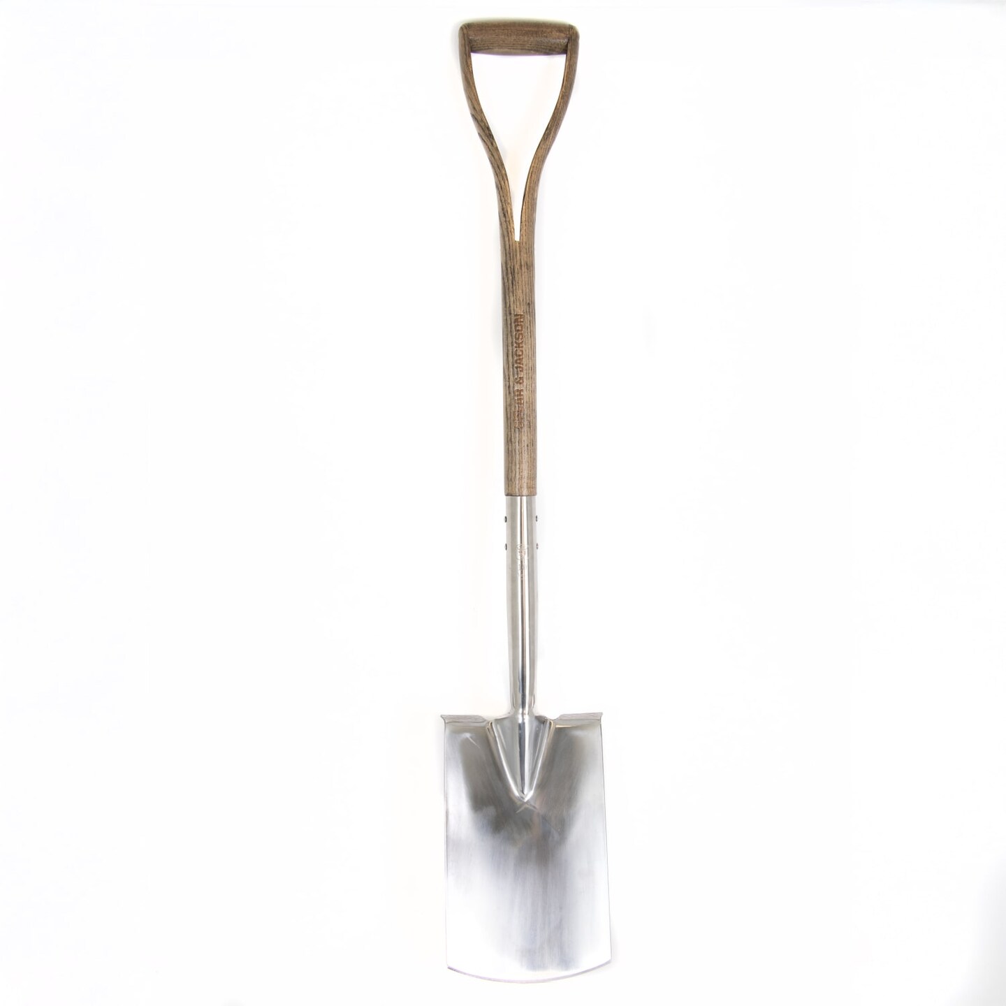 Spear & Jackson Digging Spade, Traditional Stainless Range Garden Tool, Treaded Stainless Steel Head and Ash Wood Handle for Efficient Soil Digging