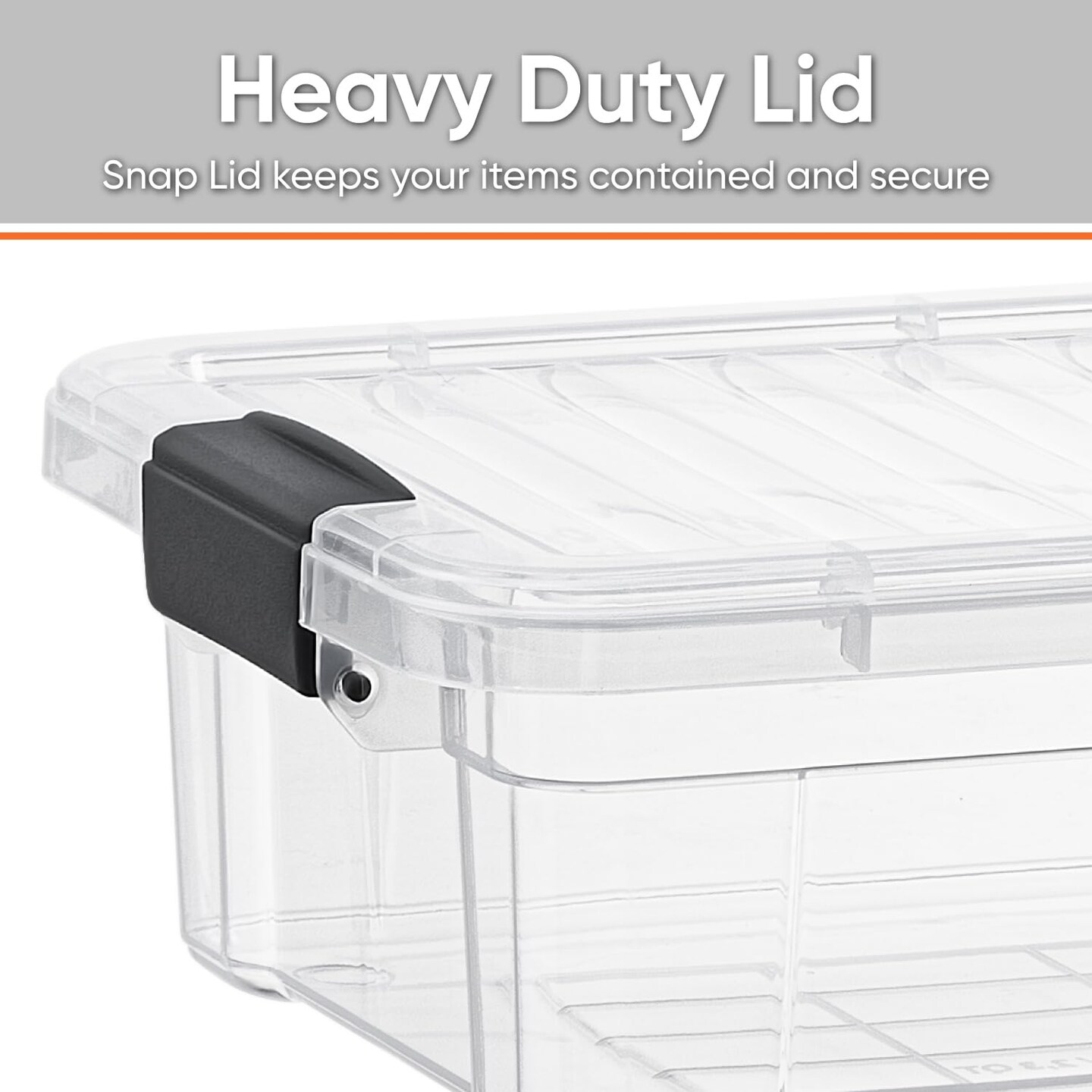 Superio Clear Storage Box with Lid, Plastic Container Bins for Organizing, Stackable Crates, BPA Free, Non Toxic, Odor Free, Organizers for Home, Office, School, and Dorm