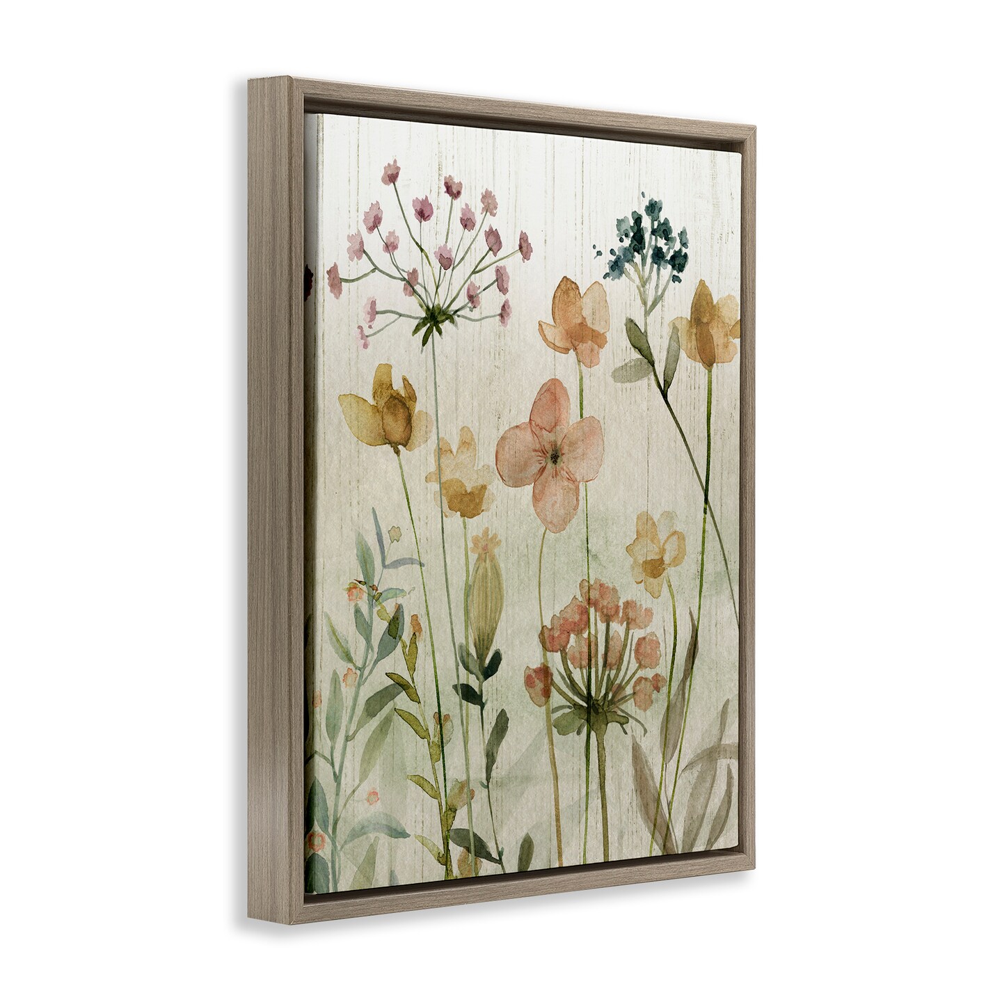Stupell Industries Soft Rustic Cottage Florals Floating Frame By Livi Finn