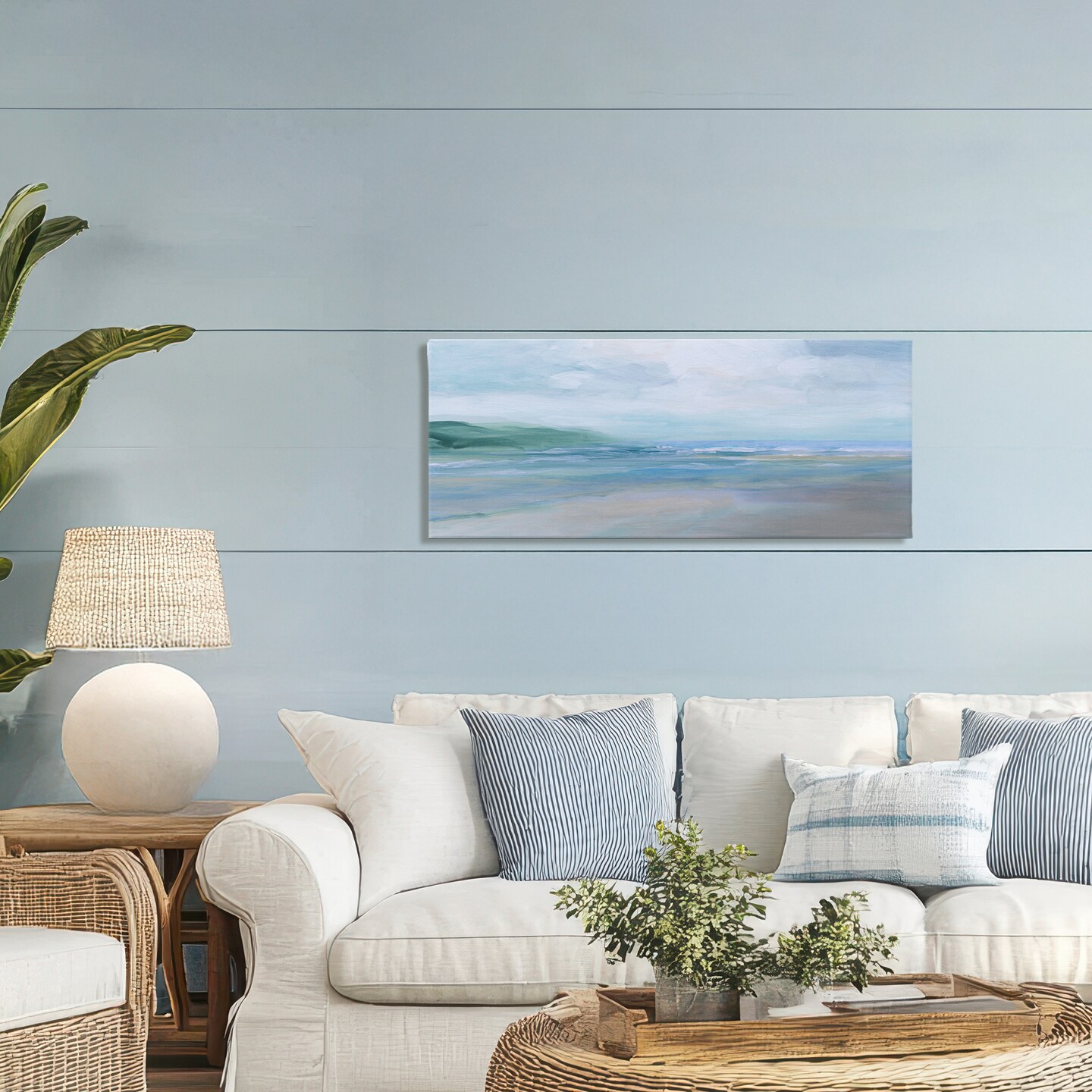 Stupell Industries Distant Waves on Coast Canvas By Carol Robinson