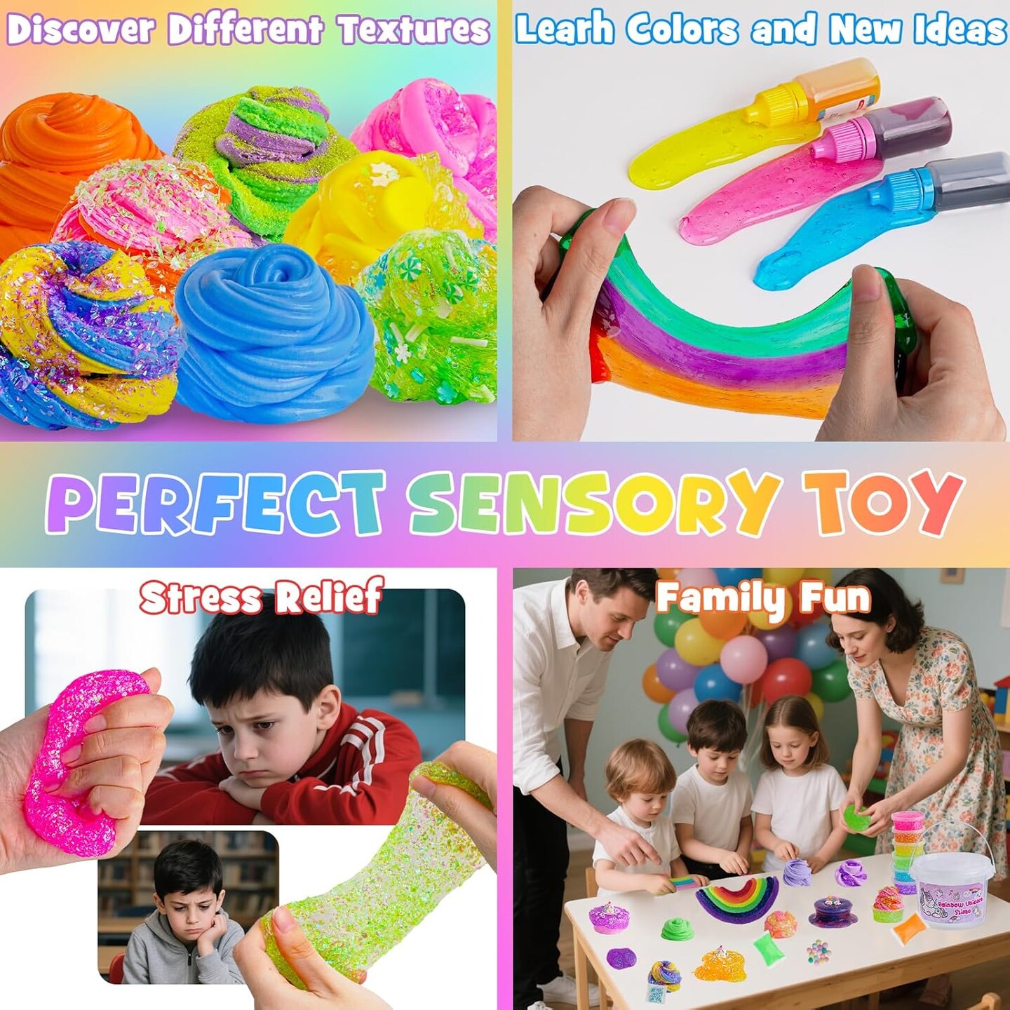 Crystal Clear Slime Kit With 36 Sets Add-ins