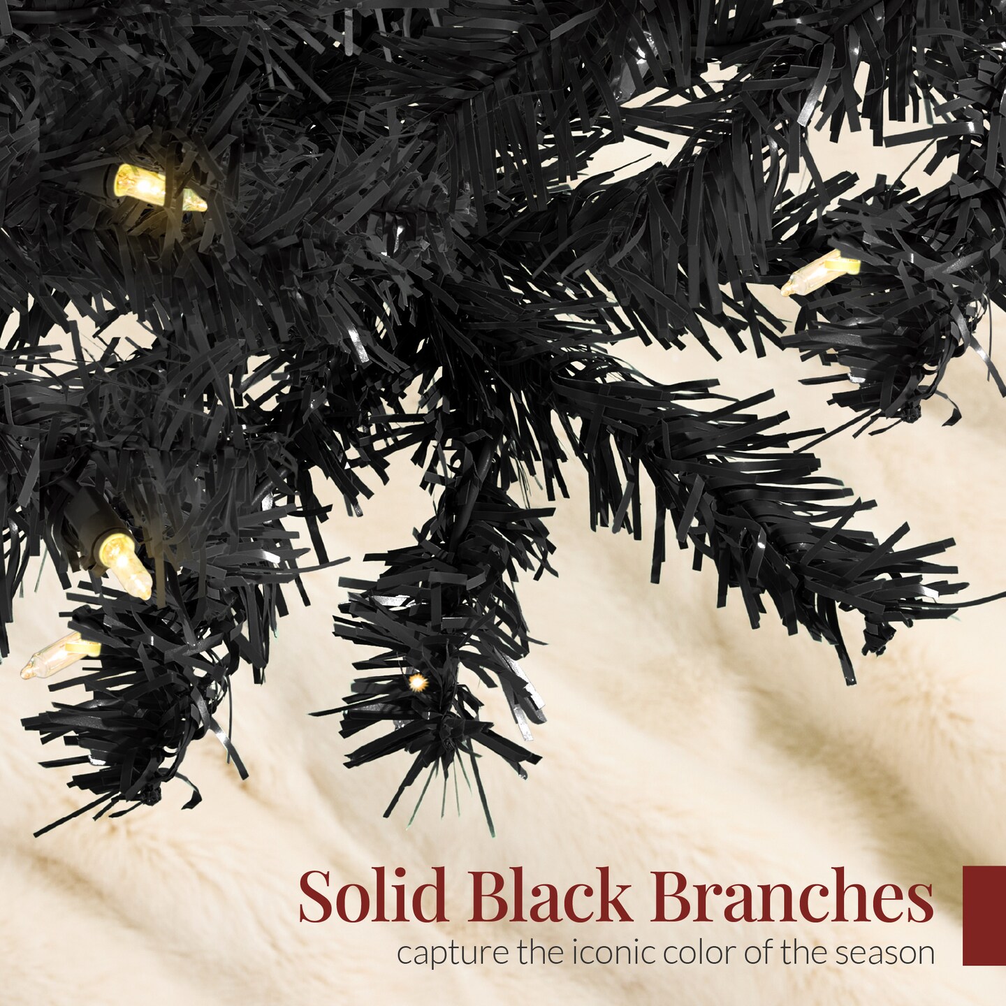 Best Choice Products Pre-Lit Black Christmas Tree, Artificial Holiday Decoration w/ Branch Tips, Incandescent Lights