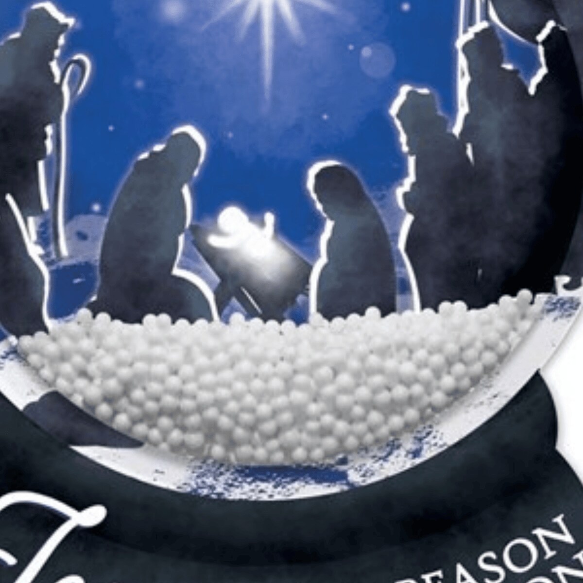 12&#x22; Wooden Snow Globe Sign: Jesus Is The Reason