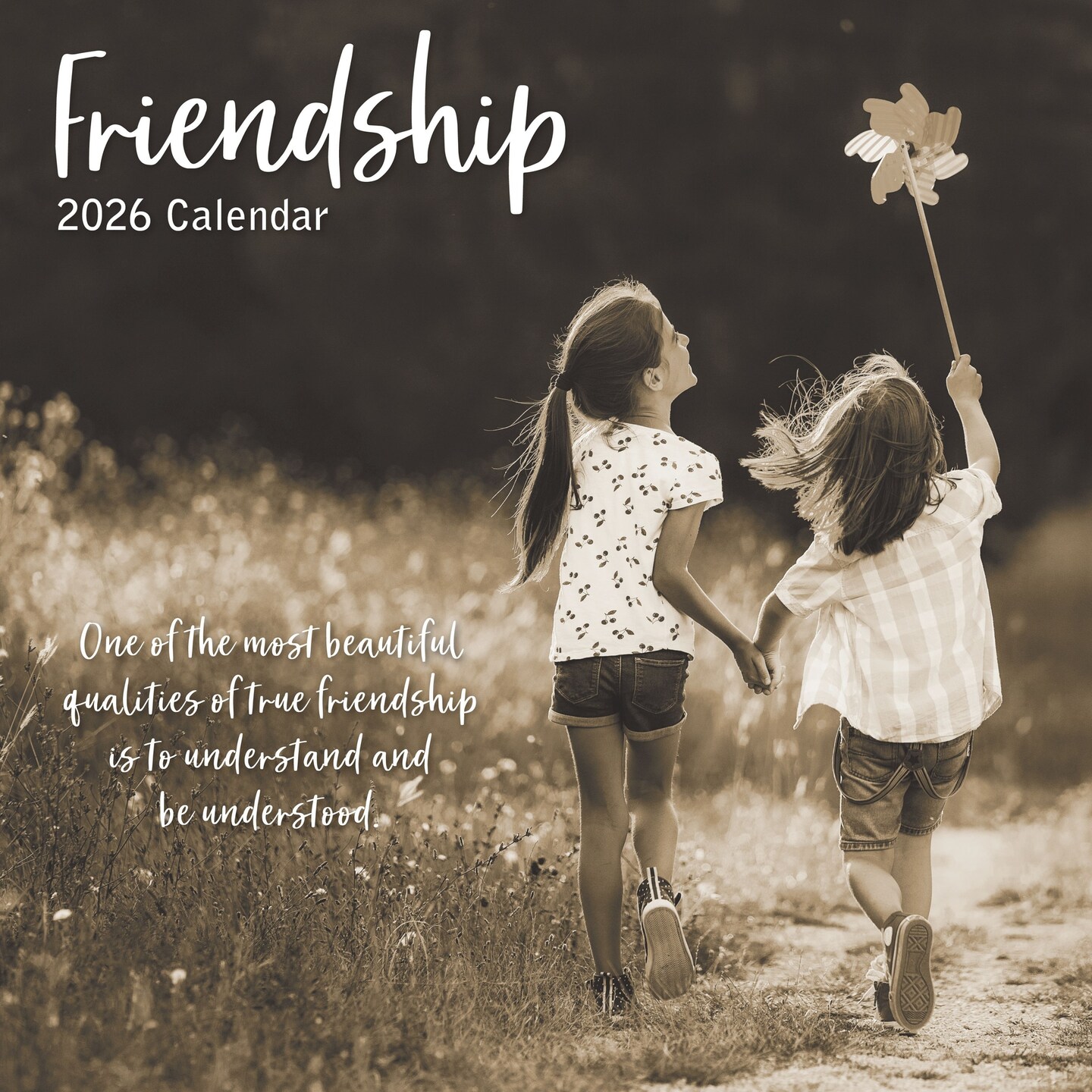 The Gifted Stationary 2026 Square Wall Calendar, Friendship, 16-Month Lifestyles Theme Hanging Calendar with 180 Reminder Stickers, Monthly Family Planner for Home &#x26; Creative Spaces, 30 x 30 cm