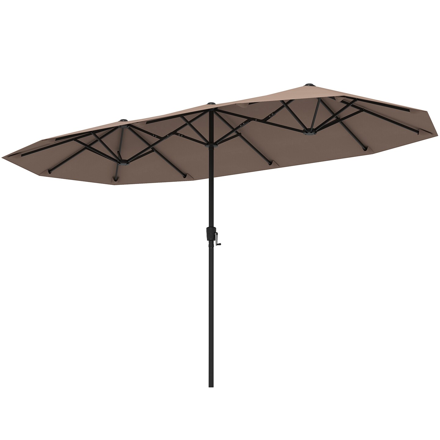Double-Sided Patio Umbrella, Crank Handle and Sun-Protection Fabric