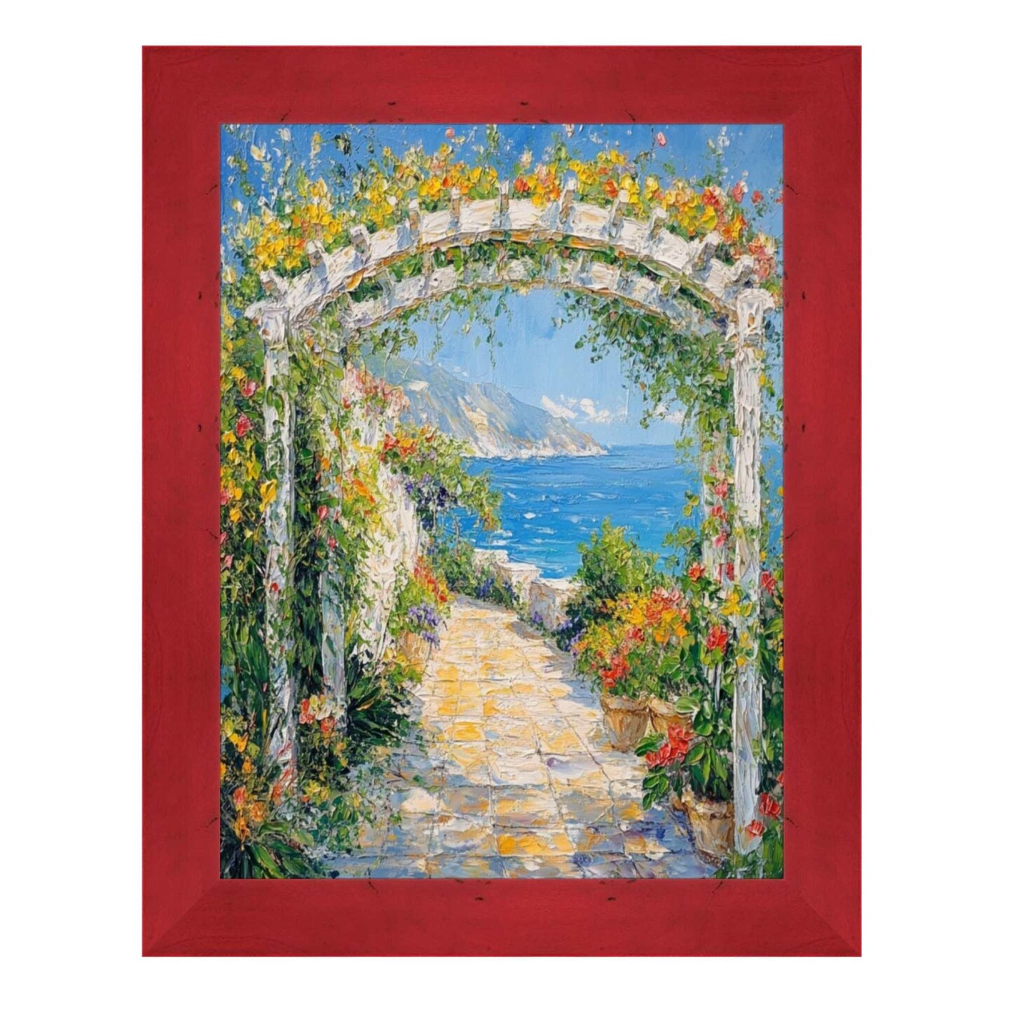 Red Burl Wood Flat Picture Frame 11x16 frame