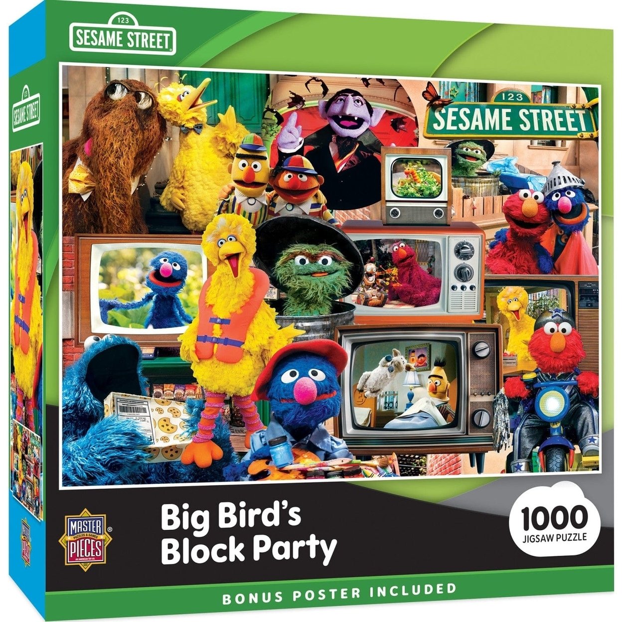 Sesame Street Big Birds Block Party 1000 Piece Jigsaw Puzzle Classic Design