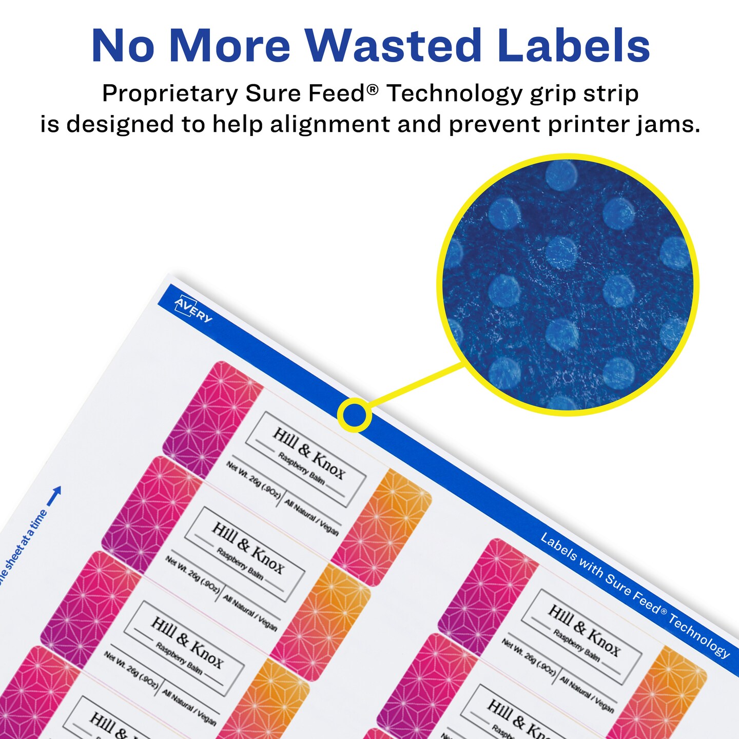 Avery Durable Waterproof Rectangle Labels with Sure Feed, 1-1/3" x 4"