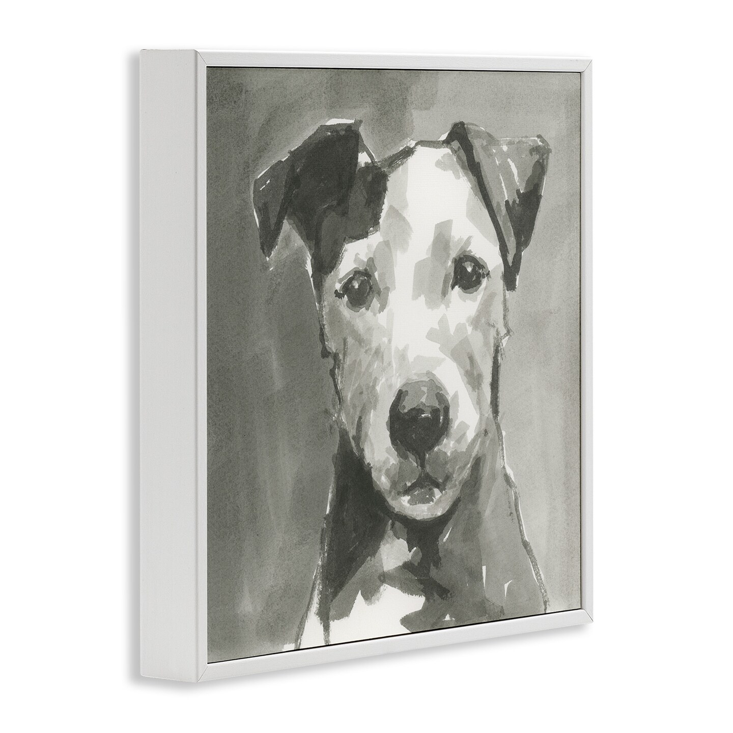 Stupell Industries Muted Dog with Quiet Expression Framed Giclee Art