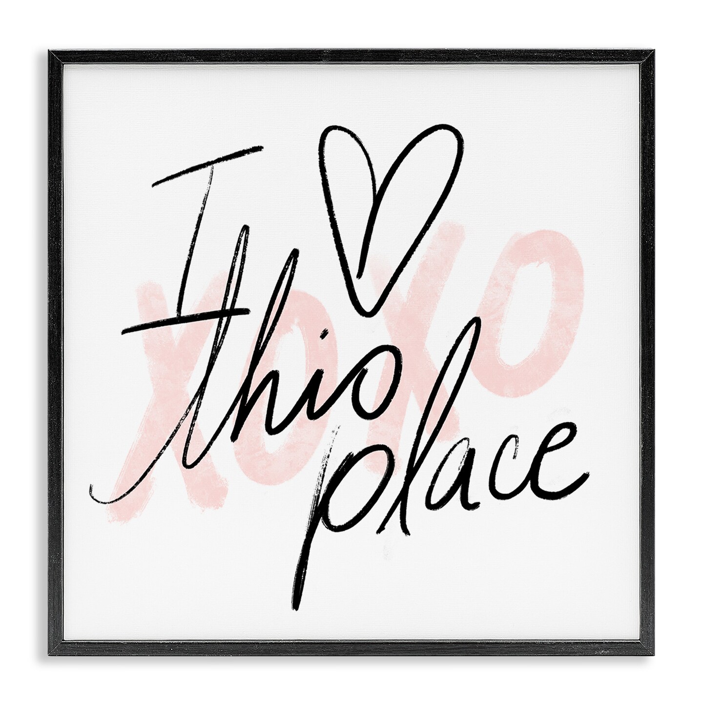 Stupell Industries Love This Place Xoxo Framed Giclee Art