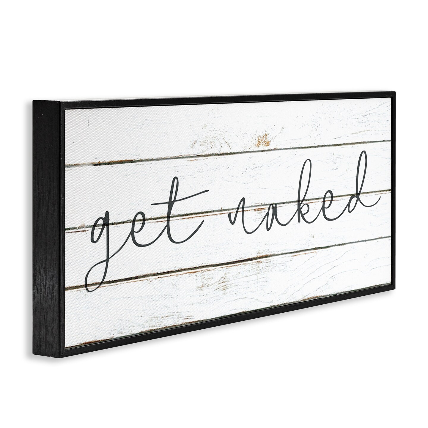 Stupell Industries Get Naked Minimal Planks Framed Giclee Art