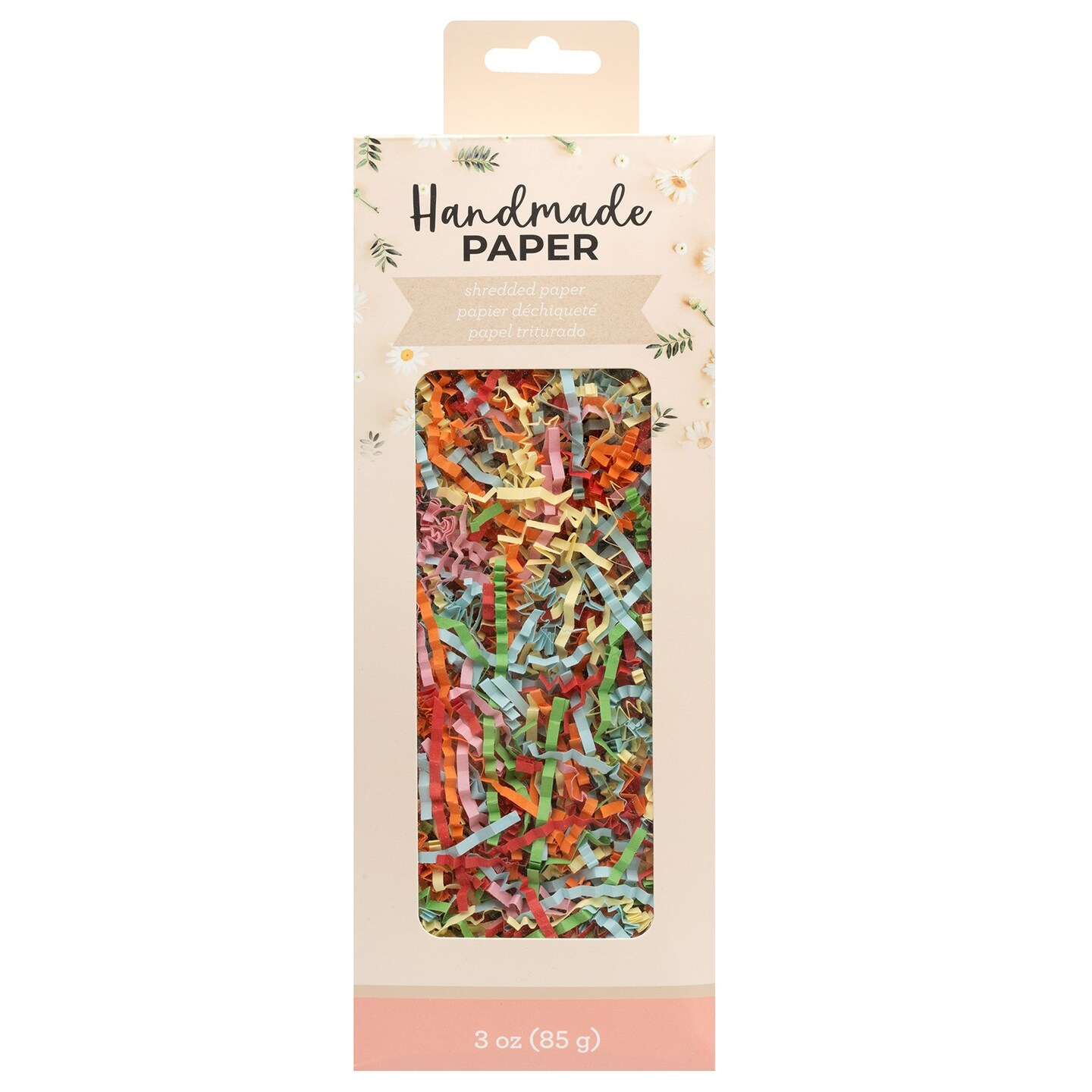 American Crafts Handmade Paper Shredded Paper 1lb-Rainbow