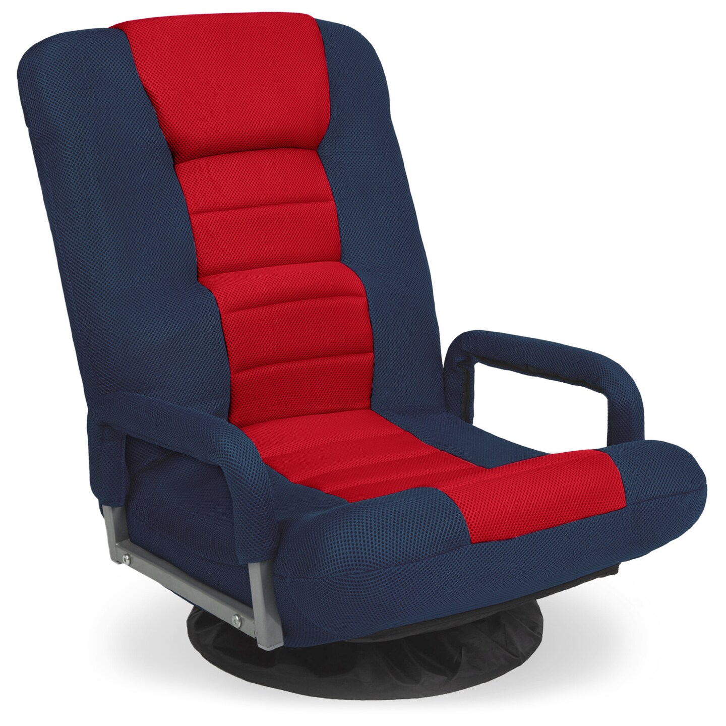 Best Choice Products 360-Degree Swivel Gaming Floor Chair w/ Armrest Handles, Foldable Adjustable Back
