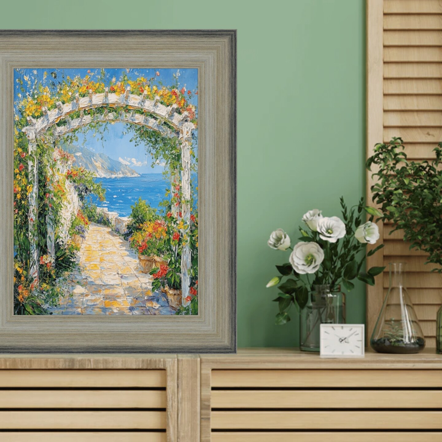 Wide Scoop Brushed Silver Picture Frame 30x40 frame