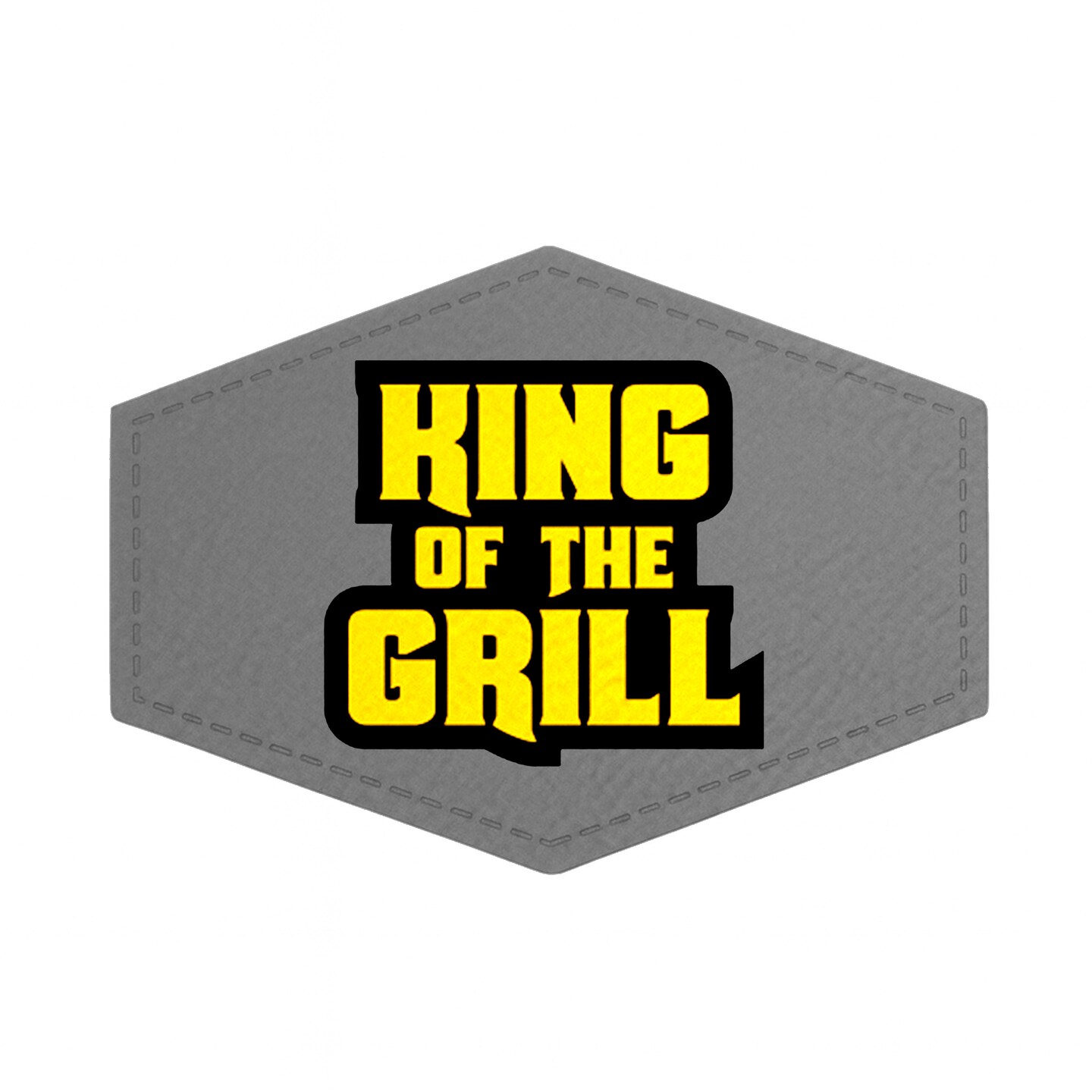 Engravable Leather Patch Blanks for Hats, Jackets & Bags – Laserable Faux Leather Patches with Adhesive & Stitch – Leatherette Apparel Patches (Hexagon, 5 Pack)