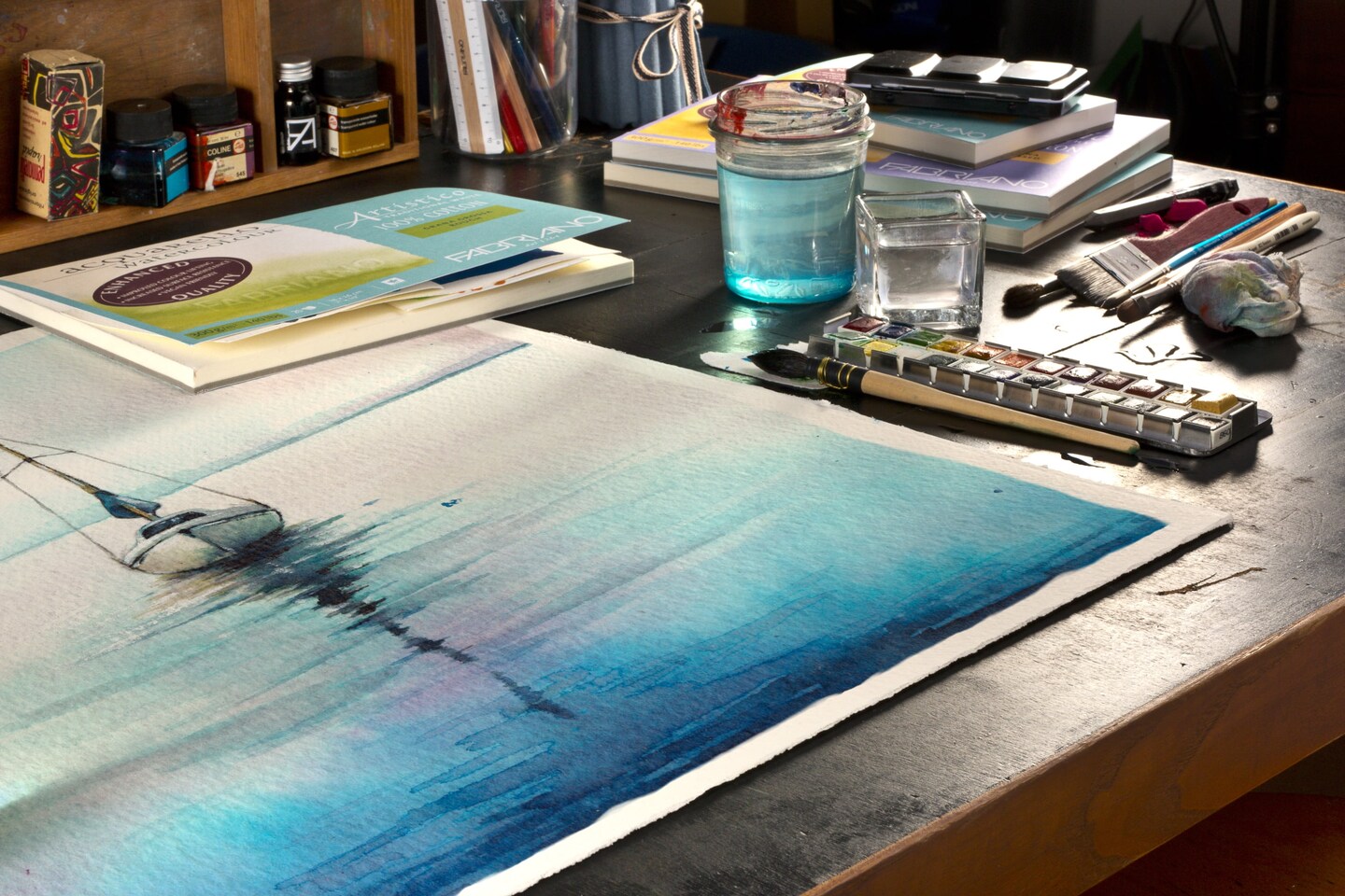 Fabriano Artistico Traditional White Watercolor Block, 140 lb./300 gsm