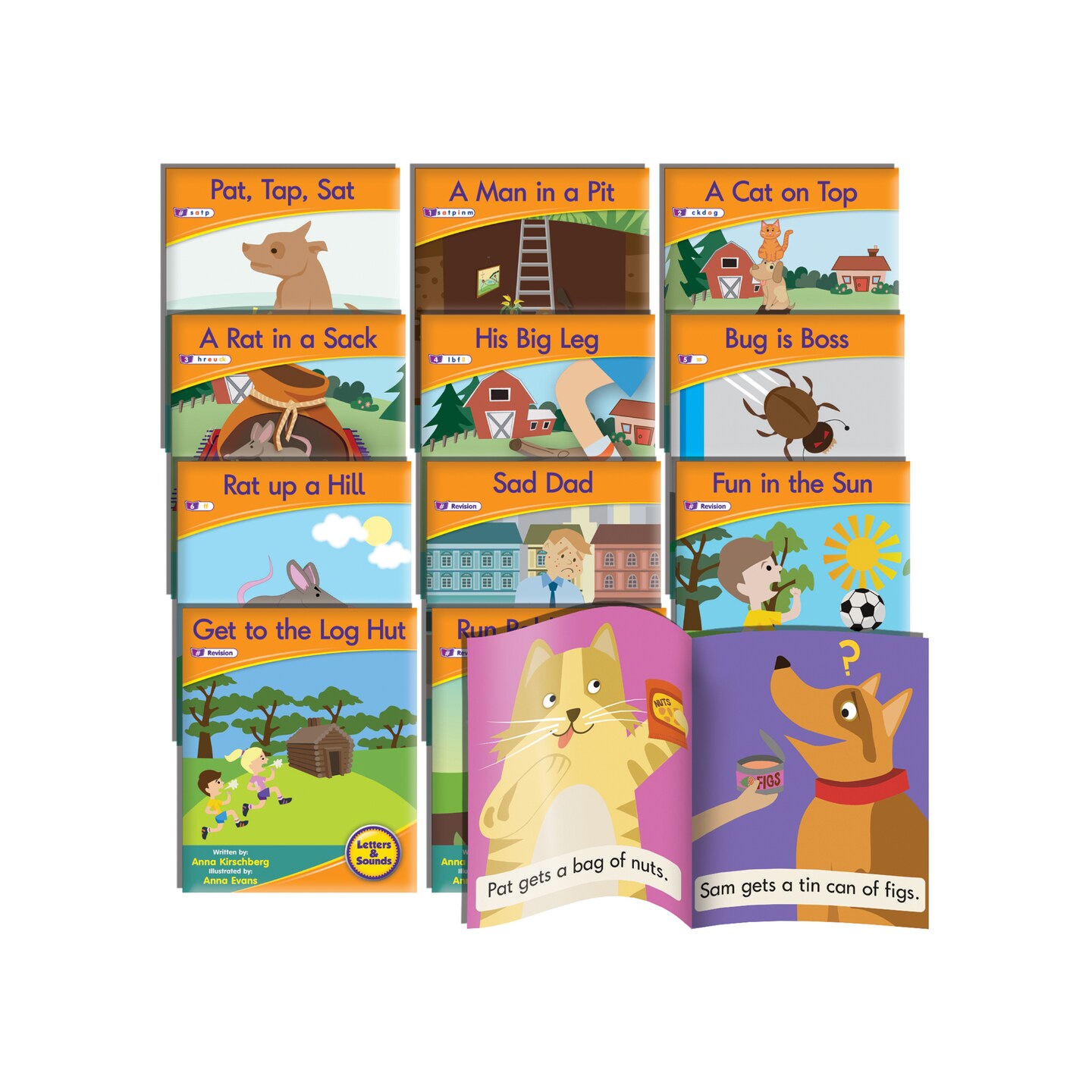 Letters & Sounds Phase 2 Set 1 Fiction Decodable Readers Junior Learning for Ages 4+ Kindergarten, Learn to Read, Language Arts Letter Sounds, Perfect for Home School, Educational Resources