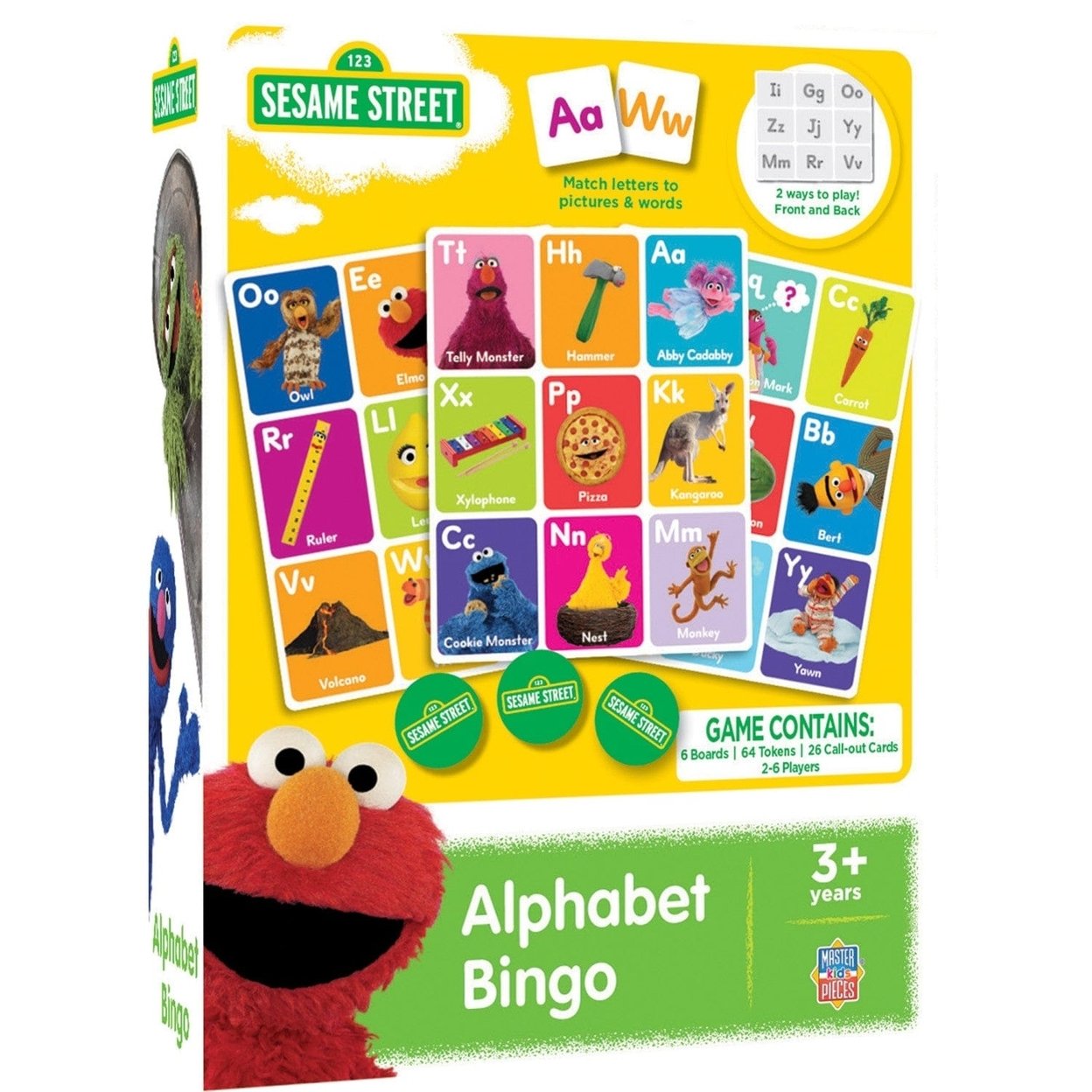 Sesame Street Alphabet Bingo Game For Kids 3+ Fun Learning Educational Activity