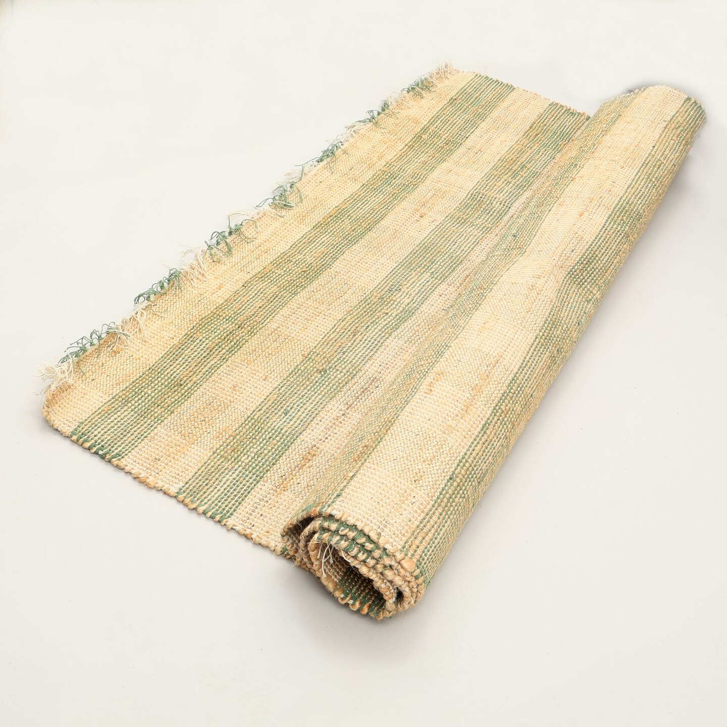 Handwoven Jute &#x26; Cotton Plaid Rug &#x2013; Eco-Friendly, Durable, and Soft (5x7 ft)
