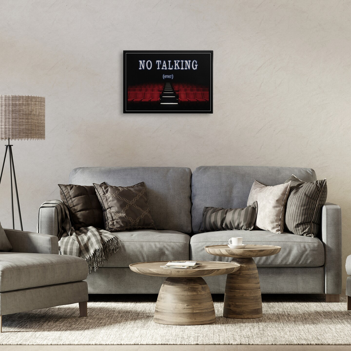 Stupell Industries No Talking Move Theater Canvas Wall Art Design by Graffi*tee Studios