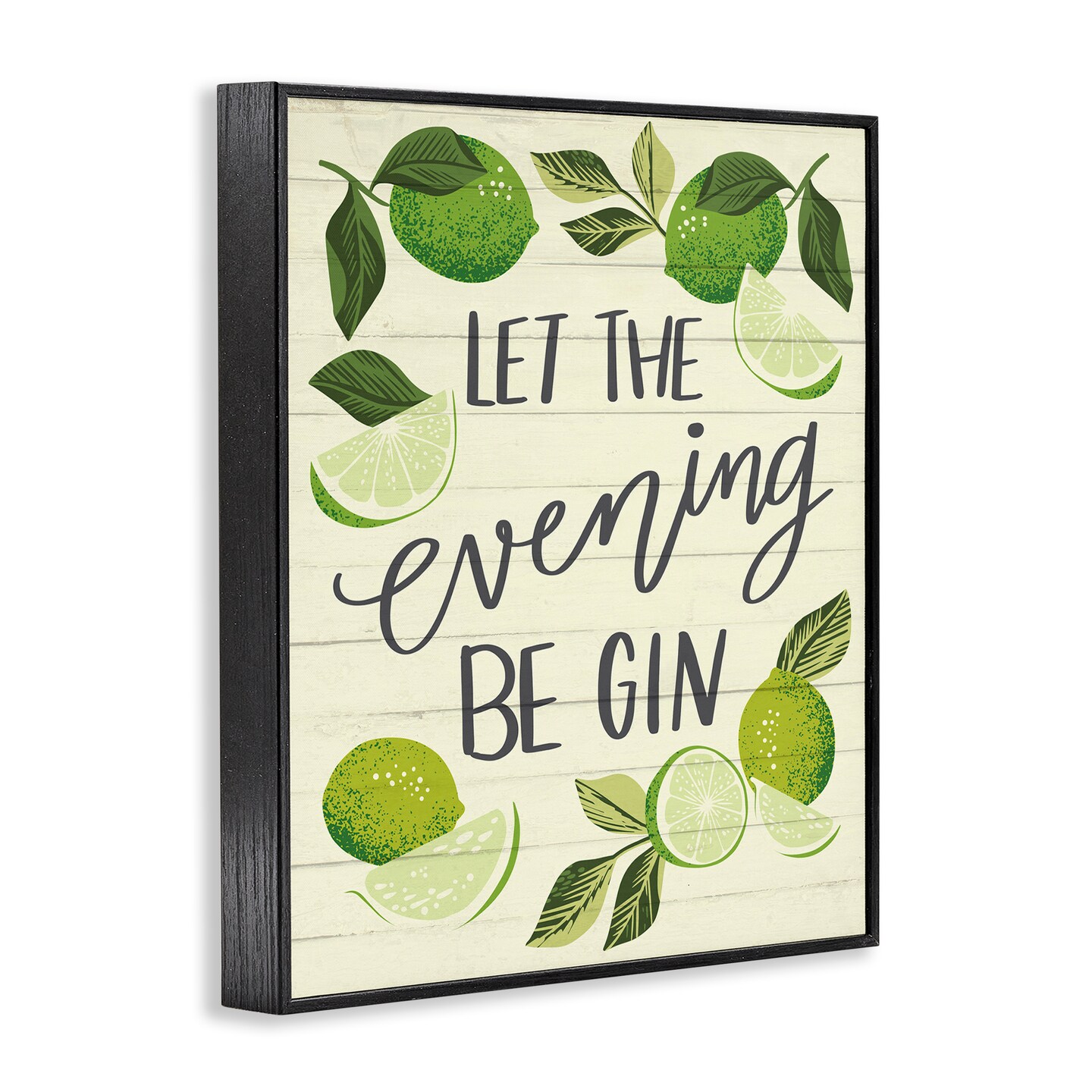 Stupell Industries Let Evening Be Gin Framed Giclee Wall Art Design by Caroline Alfreds