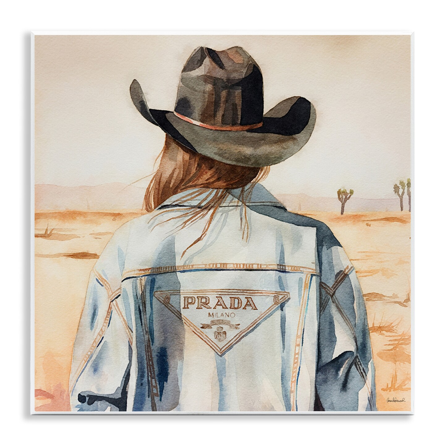 Stupell Industries Glam Desert Cowgirl Wall Plaque Art Design by Amanda Greenwood