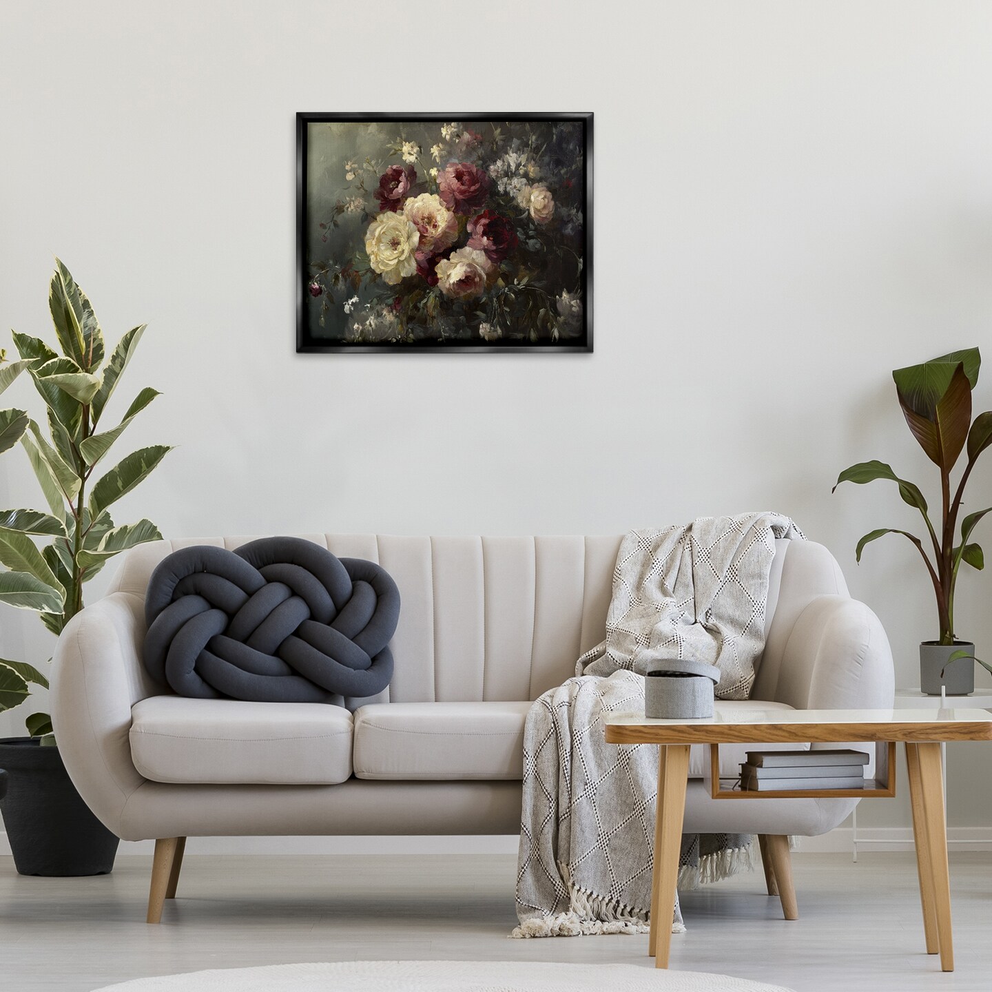 Stupell Industries Floral Decadence Bouquet Floater Framed Canvas Wall Art Design by Petal Prints Design